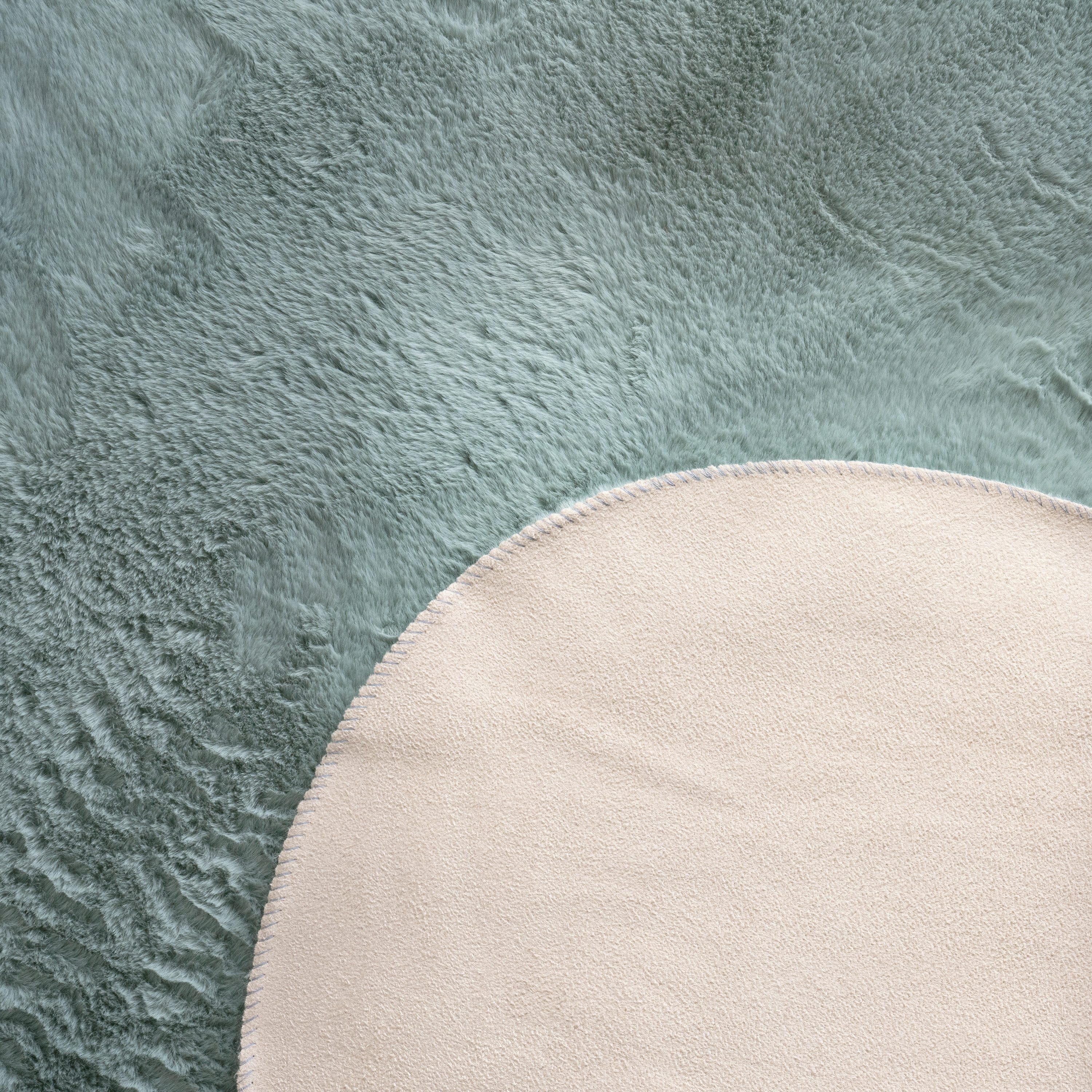 Paco Home Fellteppich Pelt 640, fellförmig, Höhe: 16 mm, Kunstfell, Uni Farben, sehr weicher Flor