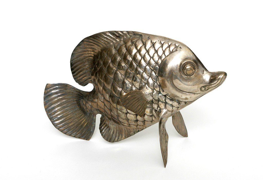 Brillibrum Dekofigur Metallfigur Fisch Messing Tischdekoration Maritime Dekofigur Fisch