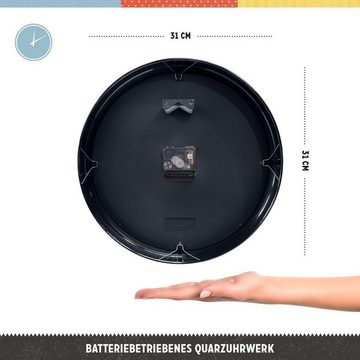 Nostalgic-Art Wanduhr Küchenuhr Ø31cm Analog Metall Batterie - BMW Tachometer