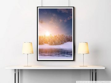 Sinus Art Poster Landschaftsfotografie 60x90cm Poster Alpine Winterlandschaft