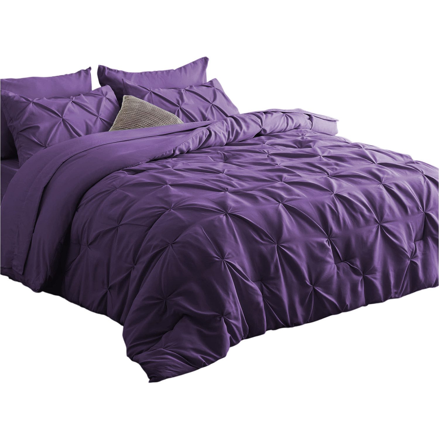Refttenw Bettwäsche Bettwäsche-Set,Bettdecken Set,Plisseefalten Bettbezug,Kissenbezug, weich