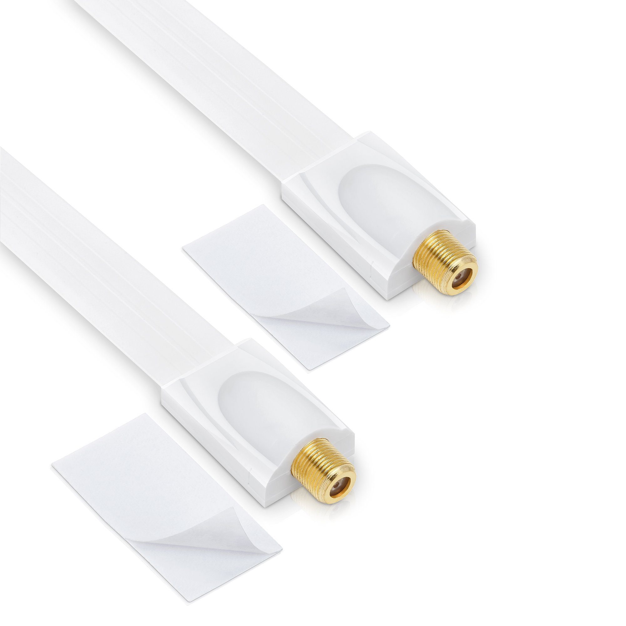 conecto conecto Premium Klebep SAT-Kabel koaxial Fensterdurchführung Kabel für SAT inkl