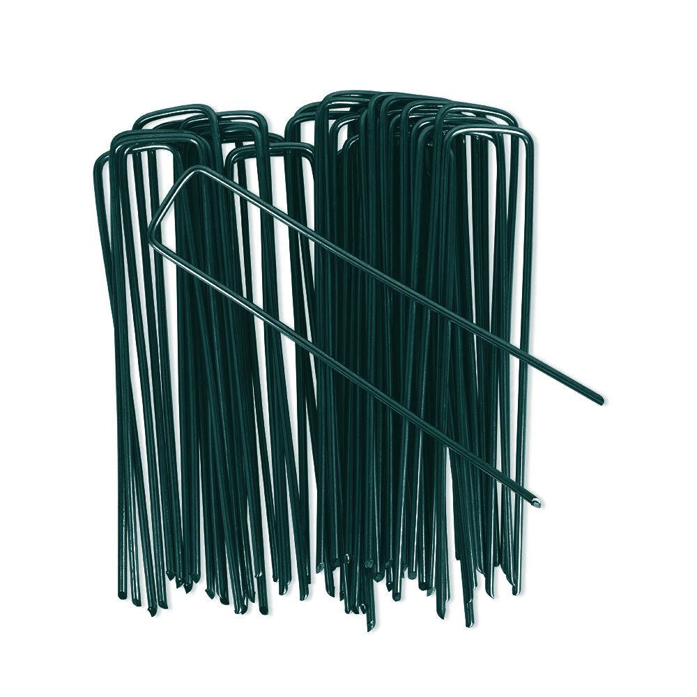OUNUO Zelthering Erdanker verzinkt 150mmx25mm Ø 3mm für Unkrautvlies, (100-St)