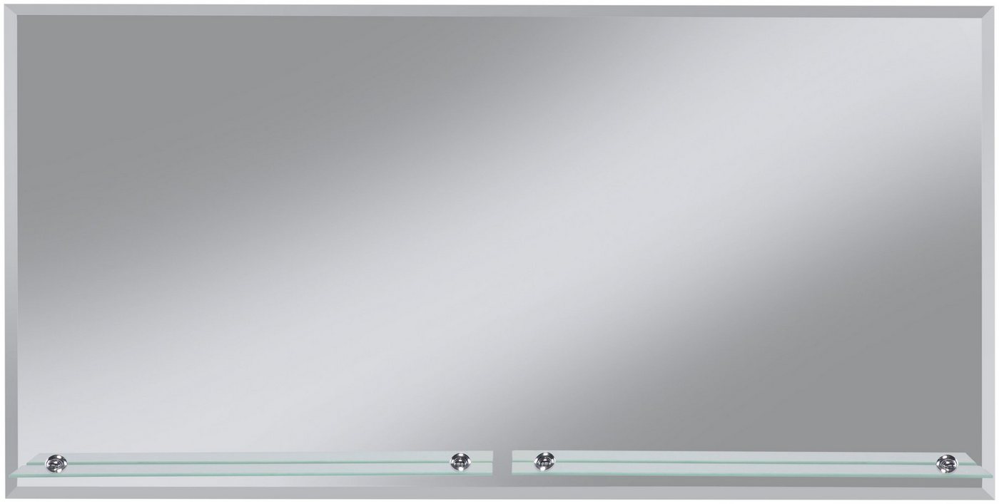 welltime Badspiegel »Flex«, 120 x 60 cm, mit Glasablage und Facettenschliff-HomeTrends