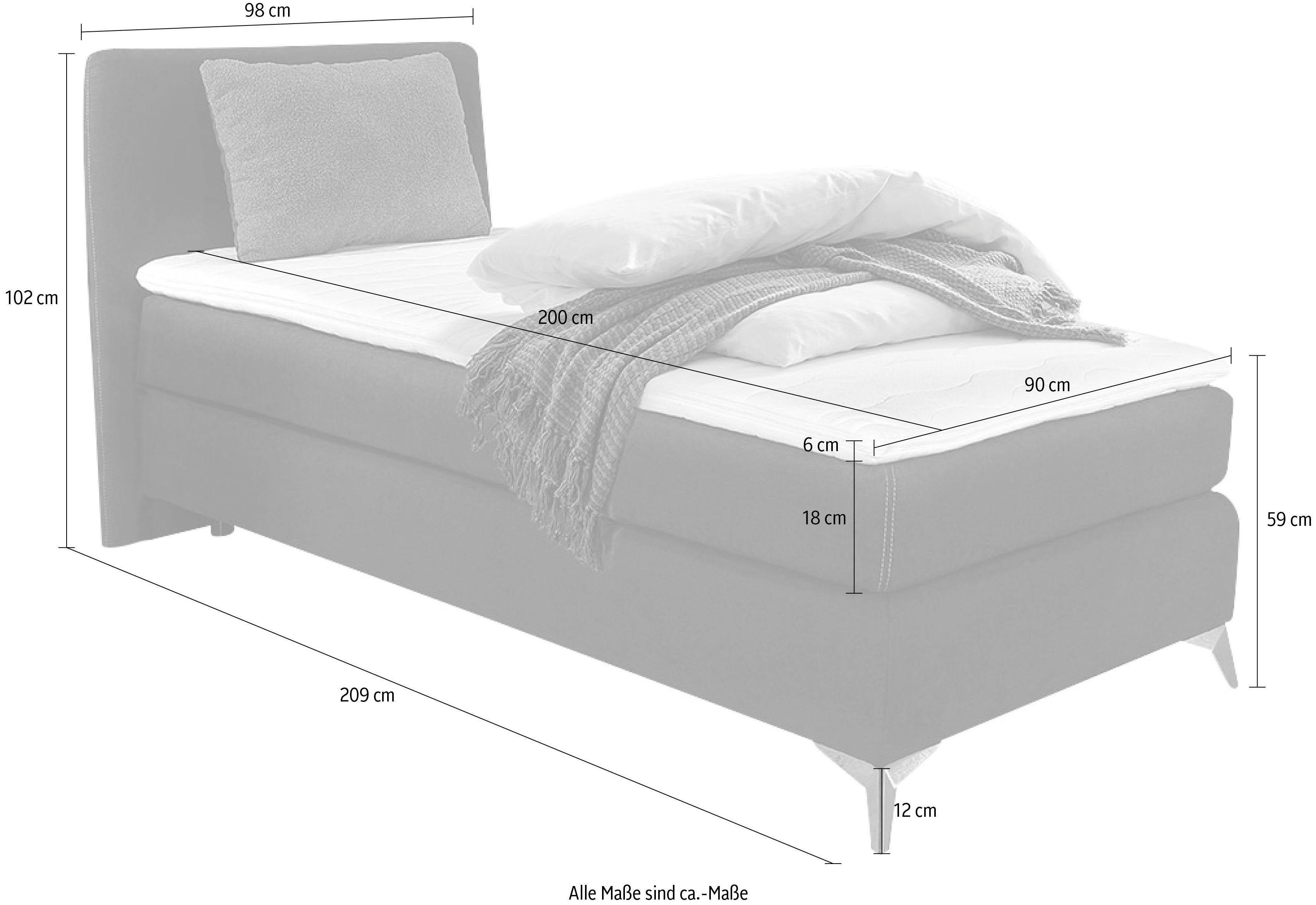 unterschiedlichen Boxbett Gruppe Farbvarianten beige/natur Topper und Kissen, in 485/07 Jockenhöfer Elfie, inklusive