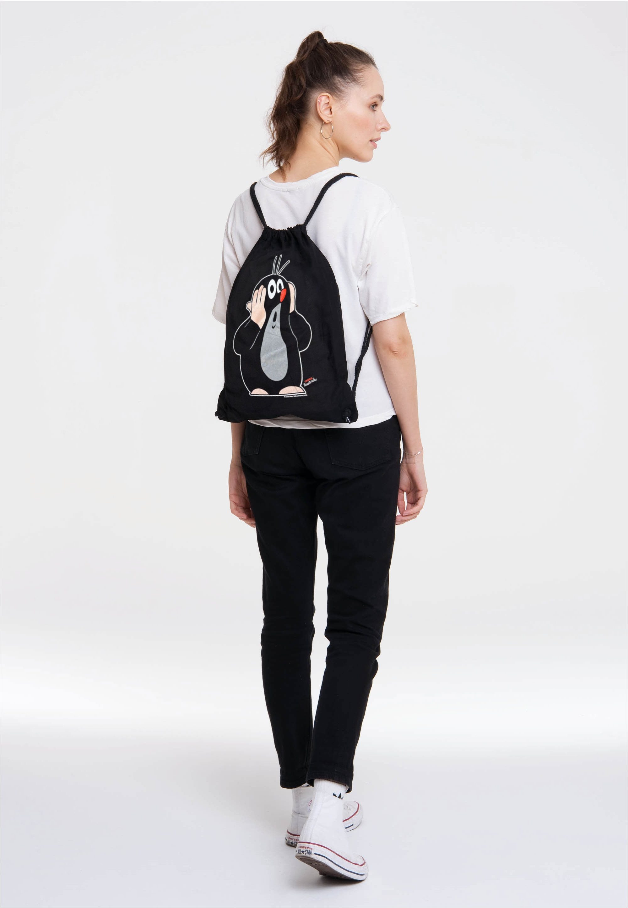 LOGOSHIRT Kulturbeutel Der kleine Maulwurf - Oh!, mit coolem Motiv