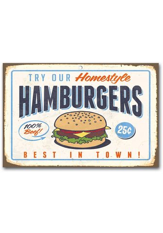 HOME AFFAIRE Metallschild »Hamburgers«