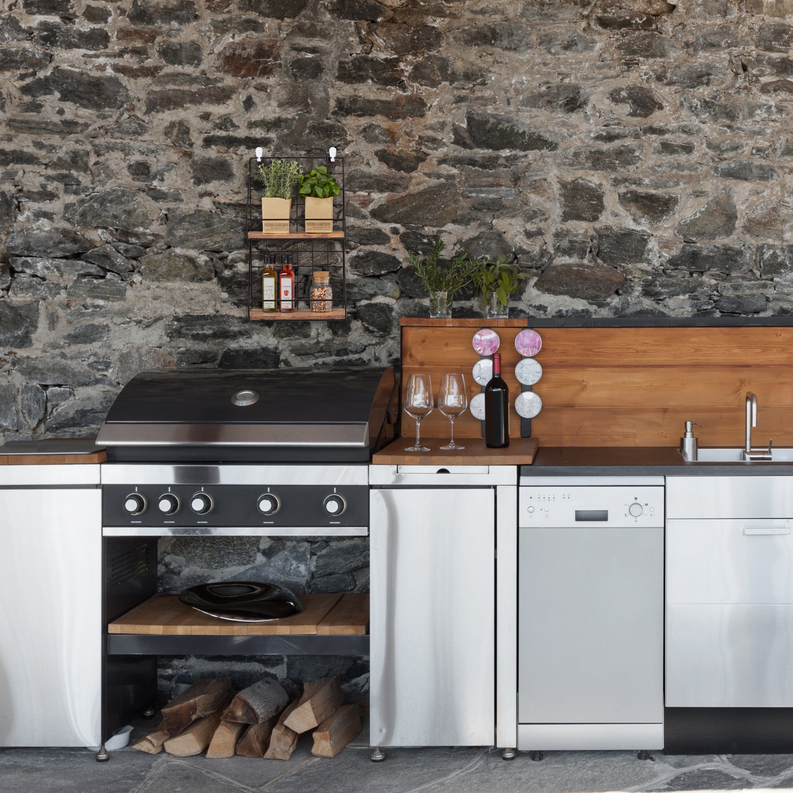 relaxdays Wandregal Industrial günstig online kaufen