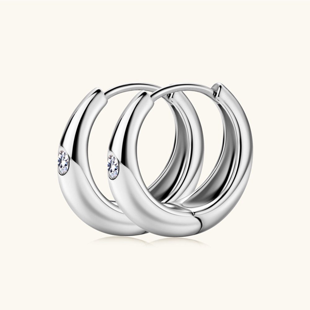 925er Moissanit-Diamant-Ohrstecker Damen, Silber, hochwertig, Paar Ohrhänger S925 für Moissanit Invanter Silber,