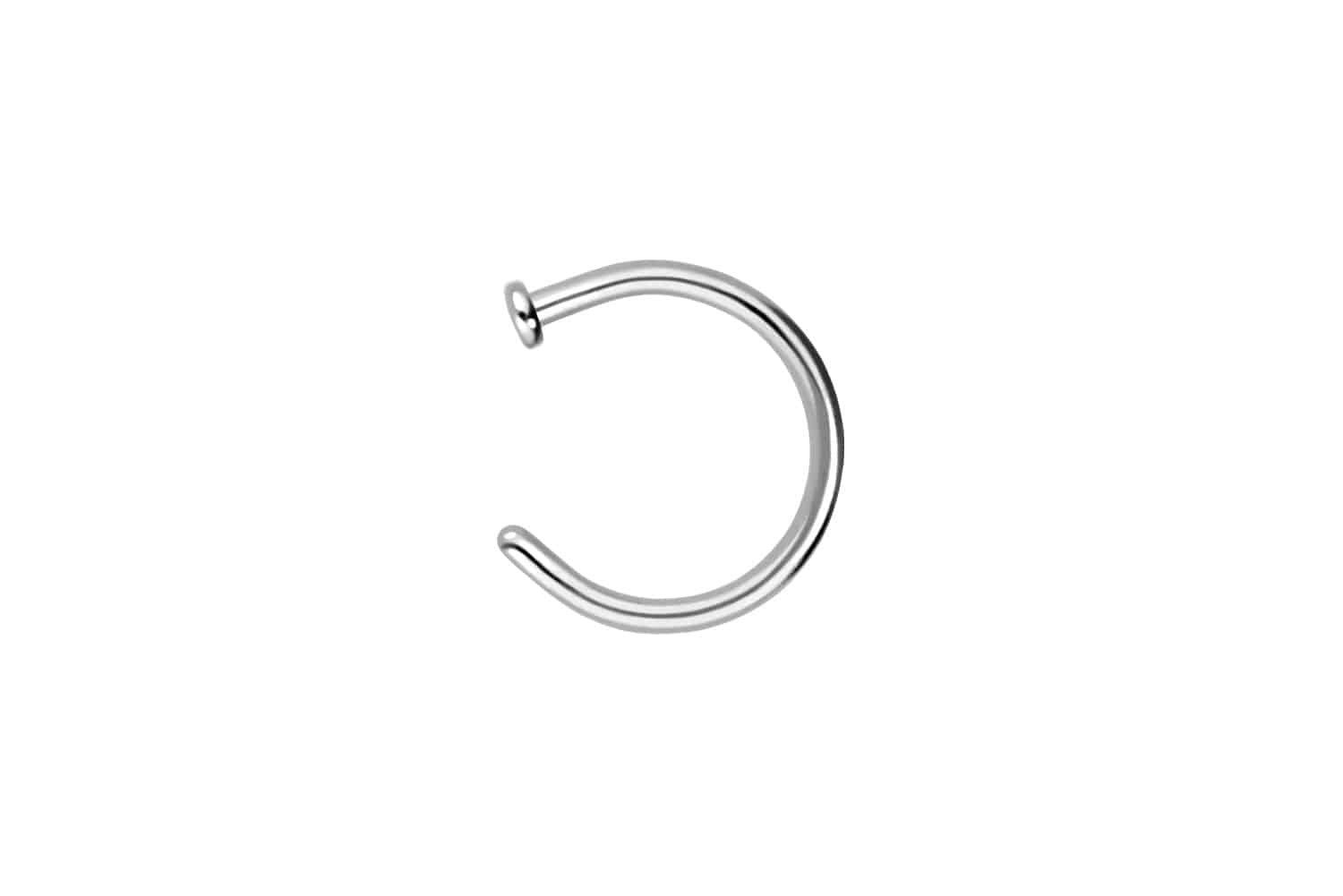PIERCINGLINE Nasenpiercing Chirurgenstahl Nasenring offen PLATTE (Nasenstecker, 1-tlg)