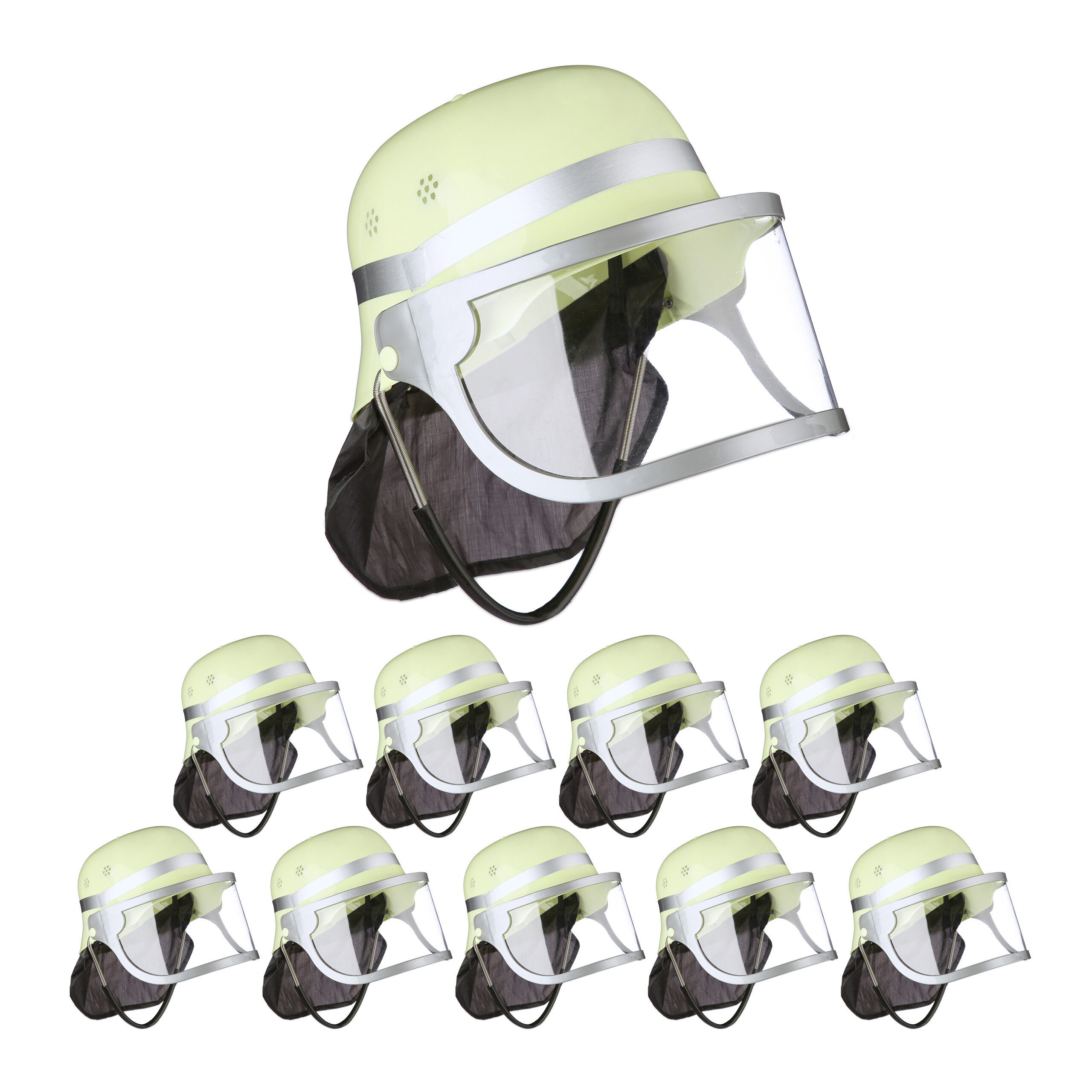 Feuerwehrhelm 10x Feuerwehrhelm für Kinder