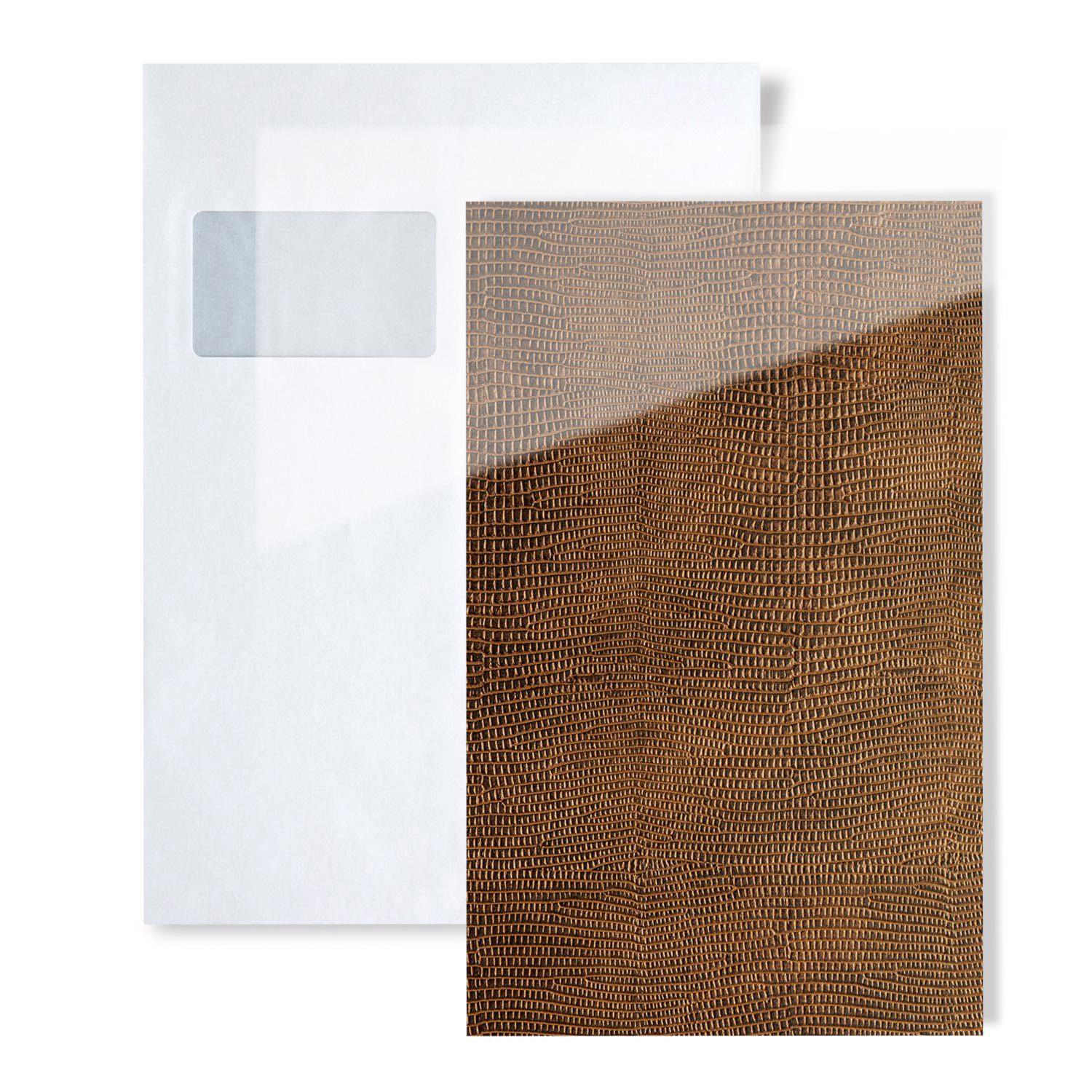 Wallface Wandpaneel 1 MUSTERSTÜCK S-16981 DIN A5 Wandpaneel Muster, BxL: 15x20 cm, 0 qm, (1 MUSTERSTÜCK, Produktmuster, 1-tlg., Muster des Wandpaneels) braun, kupferbraun