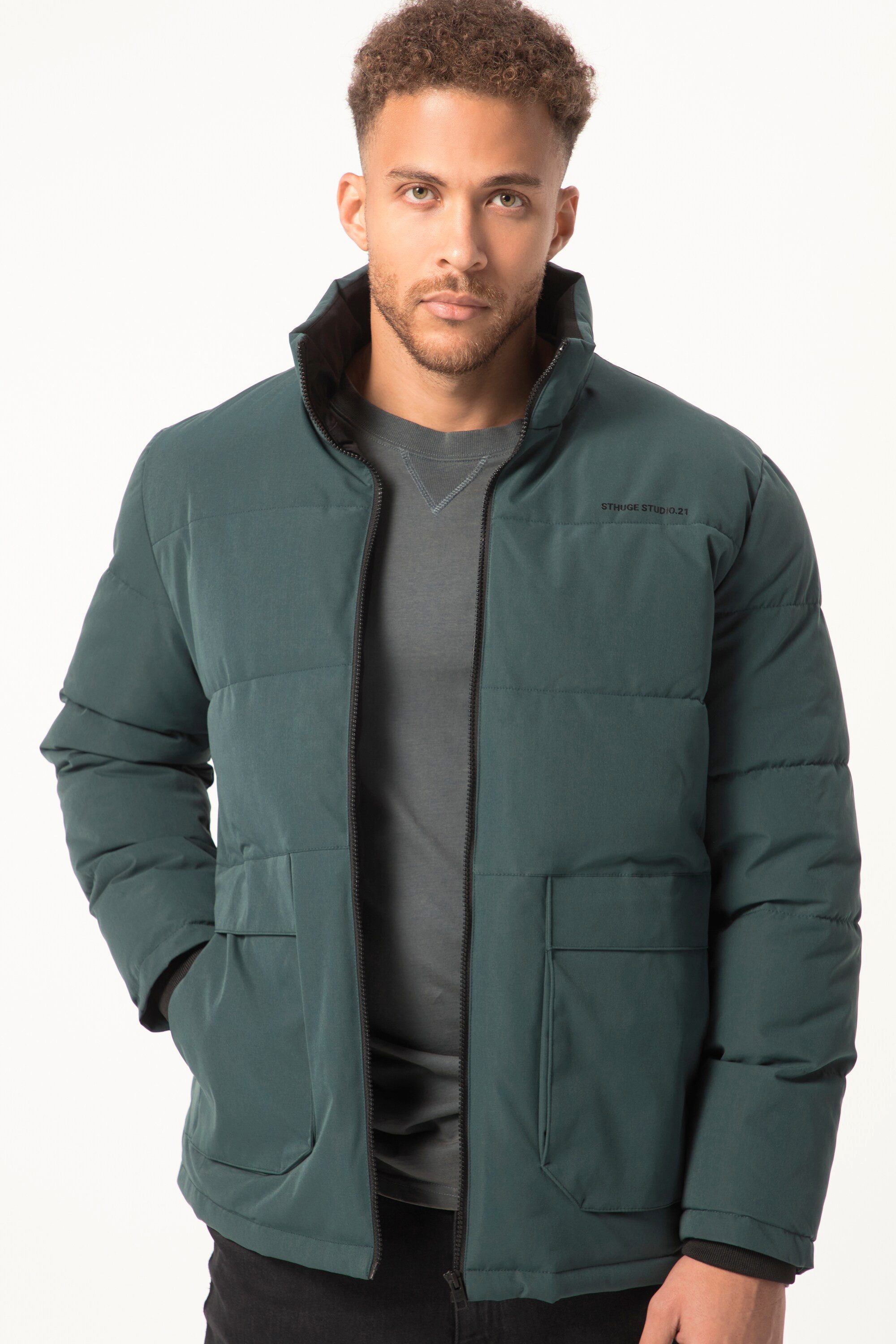 STHUGE Steppjacke Steppjacke Outdoor Stehkragen Zipper