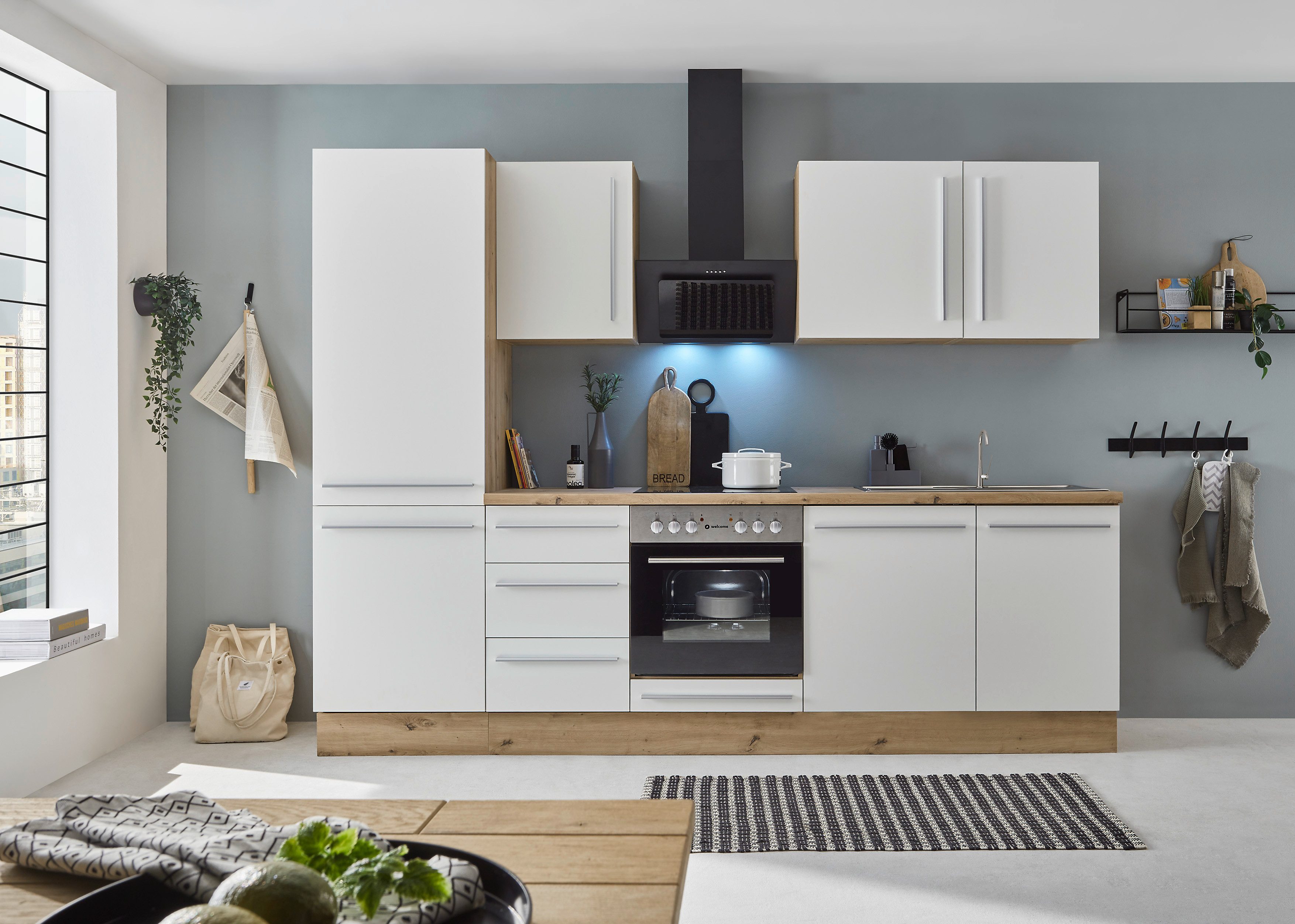 KOCHSTATION Küchenzeile KS-Florida mit 38mm starker Arbeitsplatte, Breite 2 günstig online kaufen