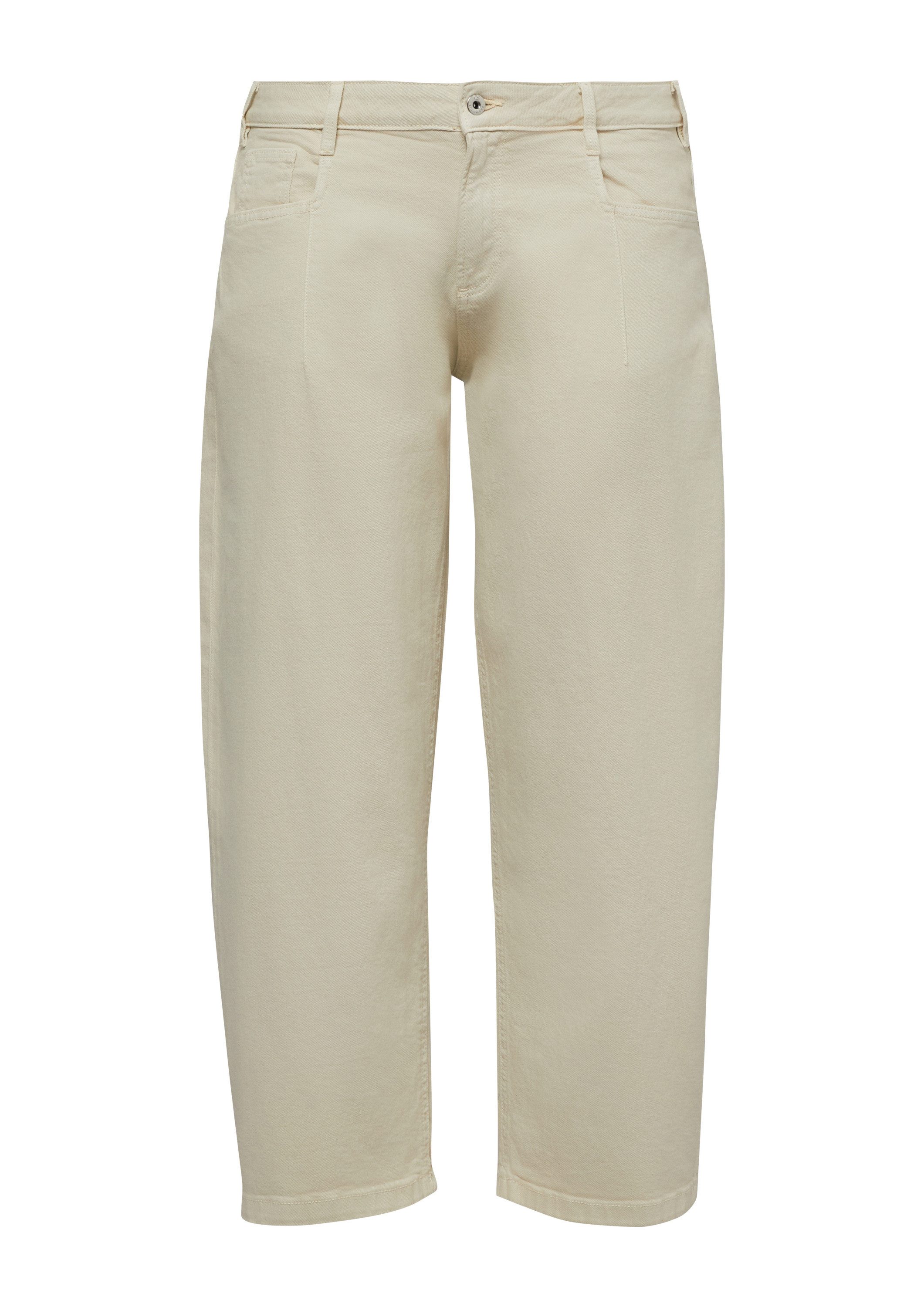 QS Weite Jeans Jeans-Hose Jeans Relaxed Fit / Mid Rise / Barrel Leg