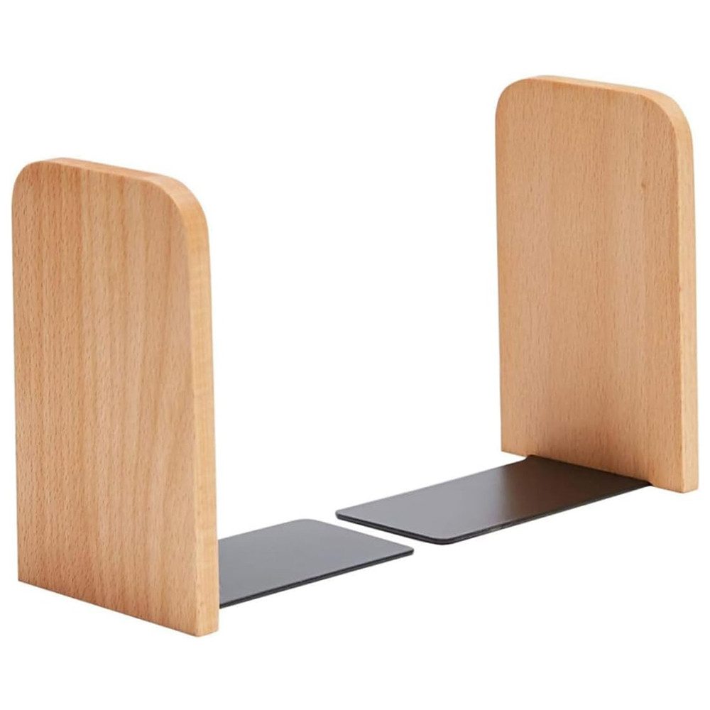 TUWENA Buchstütze 2 Stück (1 Paar) Buchstützen Holz, Buchenholz Bücherhalter, DVD Regal (2 St), Desktop-Organizer, Bücherhalter für Schule, Büro und Zuhause Desktop