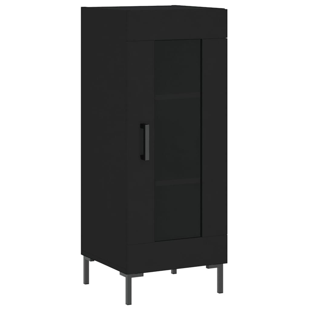 vidaXL Kleiderschrank Regal Highboard Schrank Holzwerksto 34,5x34x180 Schwarz Hochschrank cm