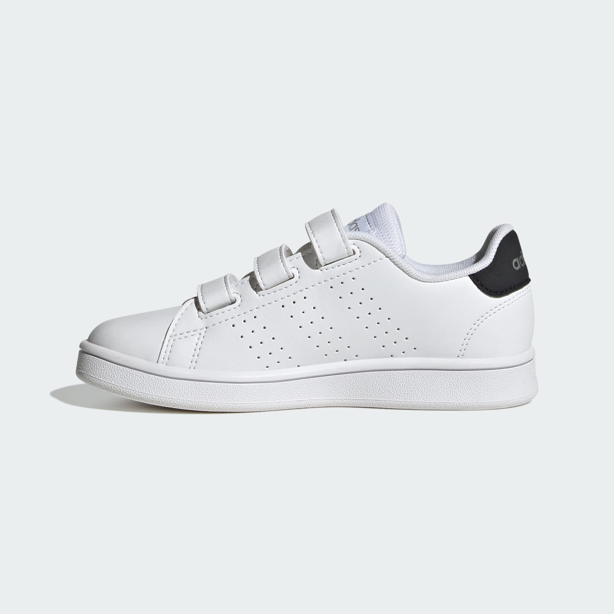COURT LIFESTYLE ADVANTAGE SCHUH Sneaker White / / Core Sportswear Black adidas Cloud Metallic HOOK-AND-LOOP Silver