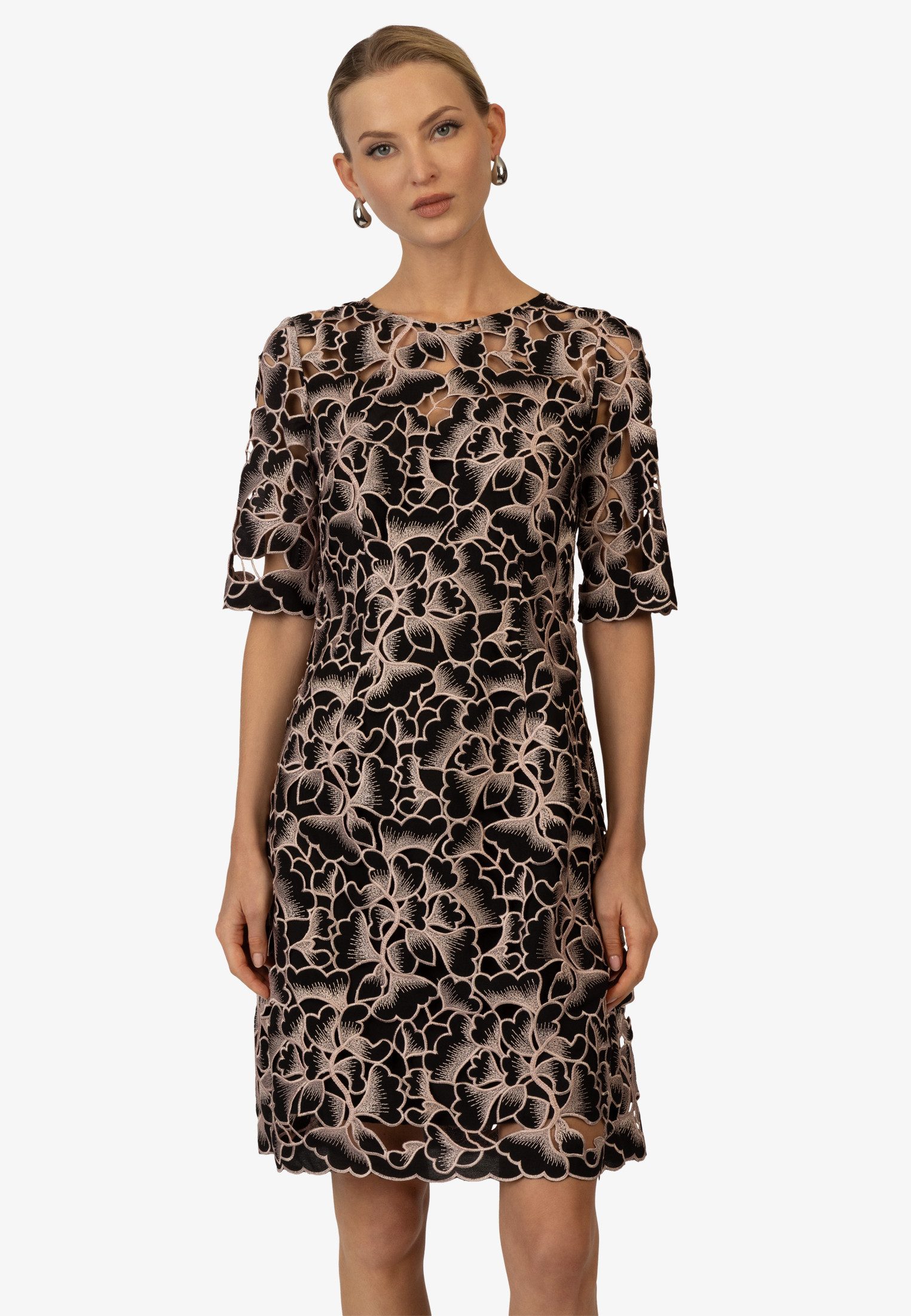 Kraimod Cocktailkleid mit floraler Spitze und A-Linienform günstig online kaufen