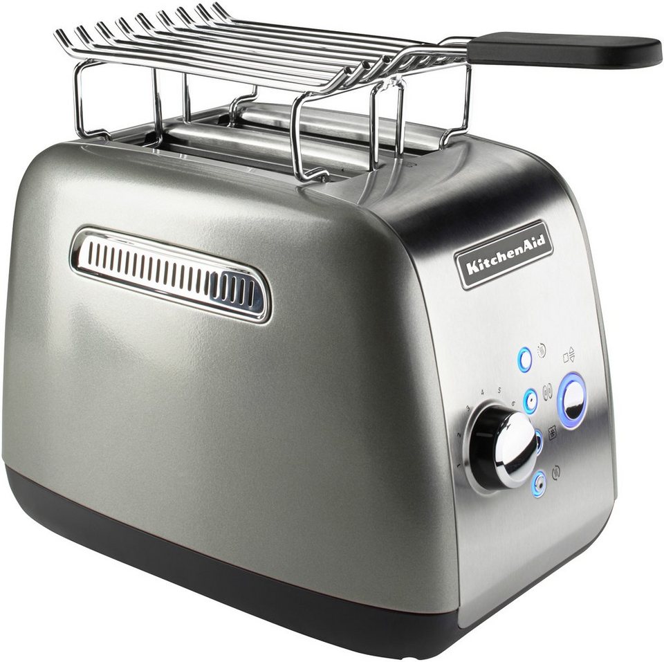 KitchenAid Toaster 5KMT221ECU mit Brötchenaufsatz und Sandwichzange, 2 kurze Schlitze, für 2 KitchenAid Toaster 5KMT221ECU mit Brötchenaufsatz und Sandwichzange, 2 kurze Schlitze, für 2