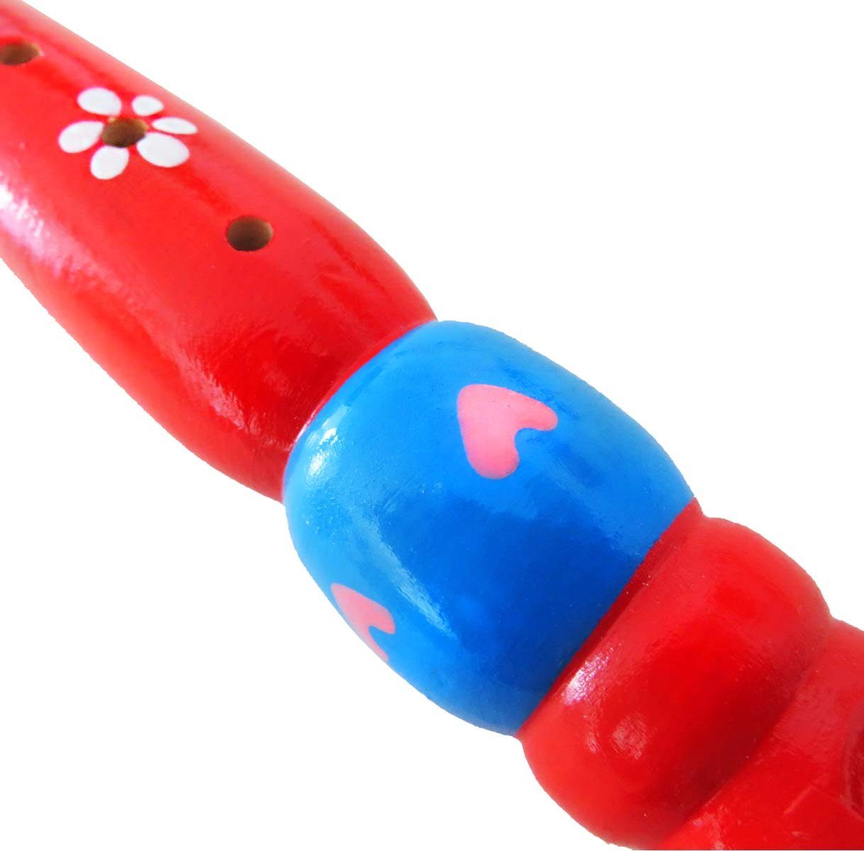 keepdrum Blockflöte keepdrum KFL1RD Flöte aus Holz für Kinder Rot