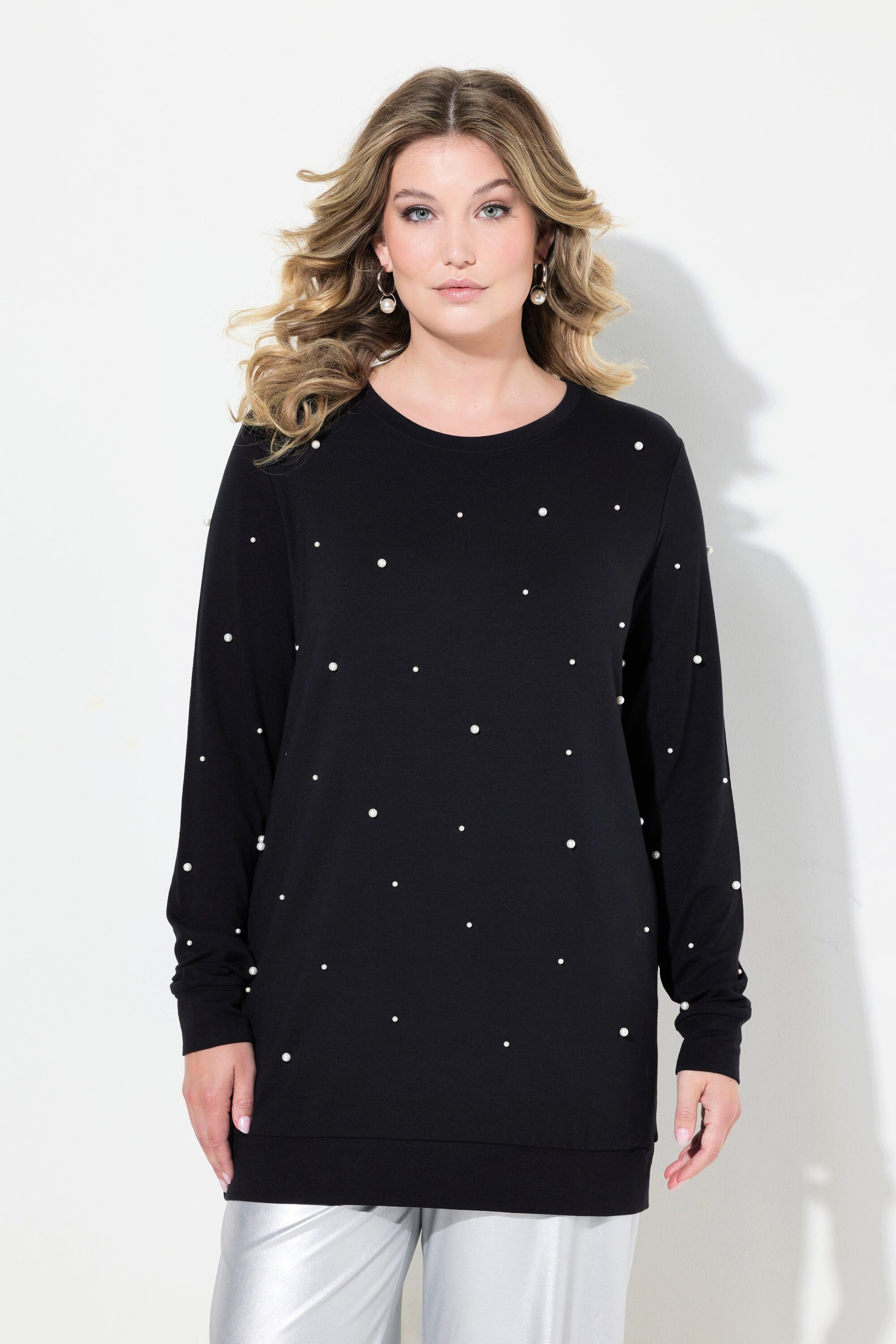 Sweatshirt Sweatshirt Zierperlen Langarm