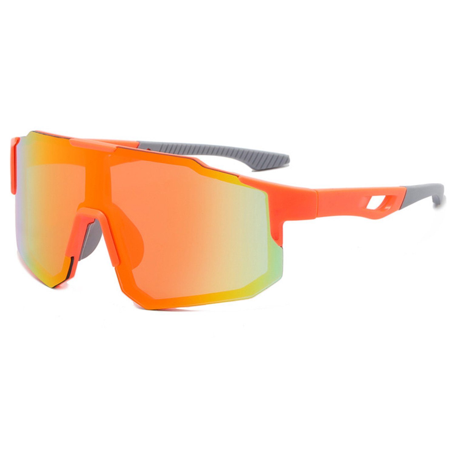 Fahrradbrille Windschutzscheibe, Damen, Herren Brille Rahmen Fahrradbrillen klare MAGICSHE Sicht Orange und Folie Sport-Sonnenbrillen, orange UV-beständige und für