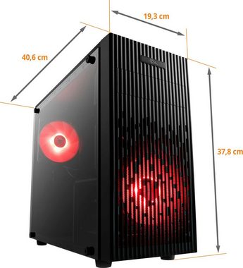 CSL Sprint V28110 Gaming-PC (AMD Ryzen 5 4500, NVIDIA GeForce RTX 3050, 8 GB GDDR6, 1x HDMI, 3x DisplayPort, PCIe 4.0, DirectX 12, inklusive GeForce Experience, 16 GB RAM, 500 GB SSD, Luftkühlung)