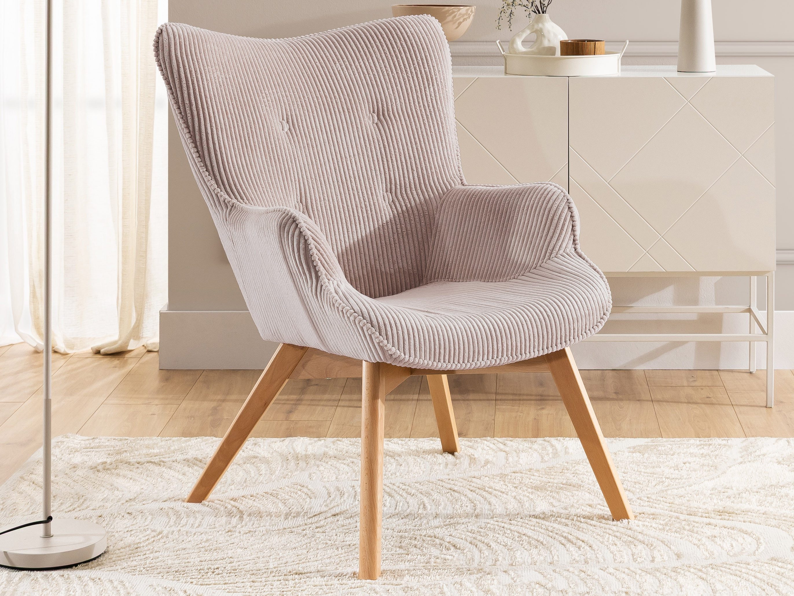 S-Style Möbel Loungesessel Lenari aus Cordstoff günstig online kaufen