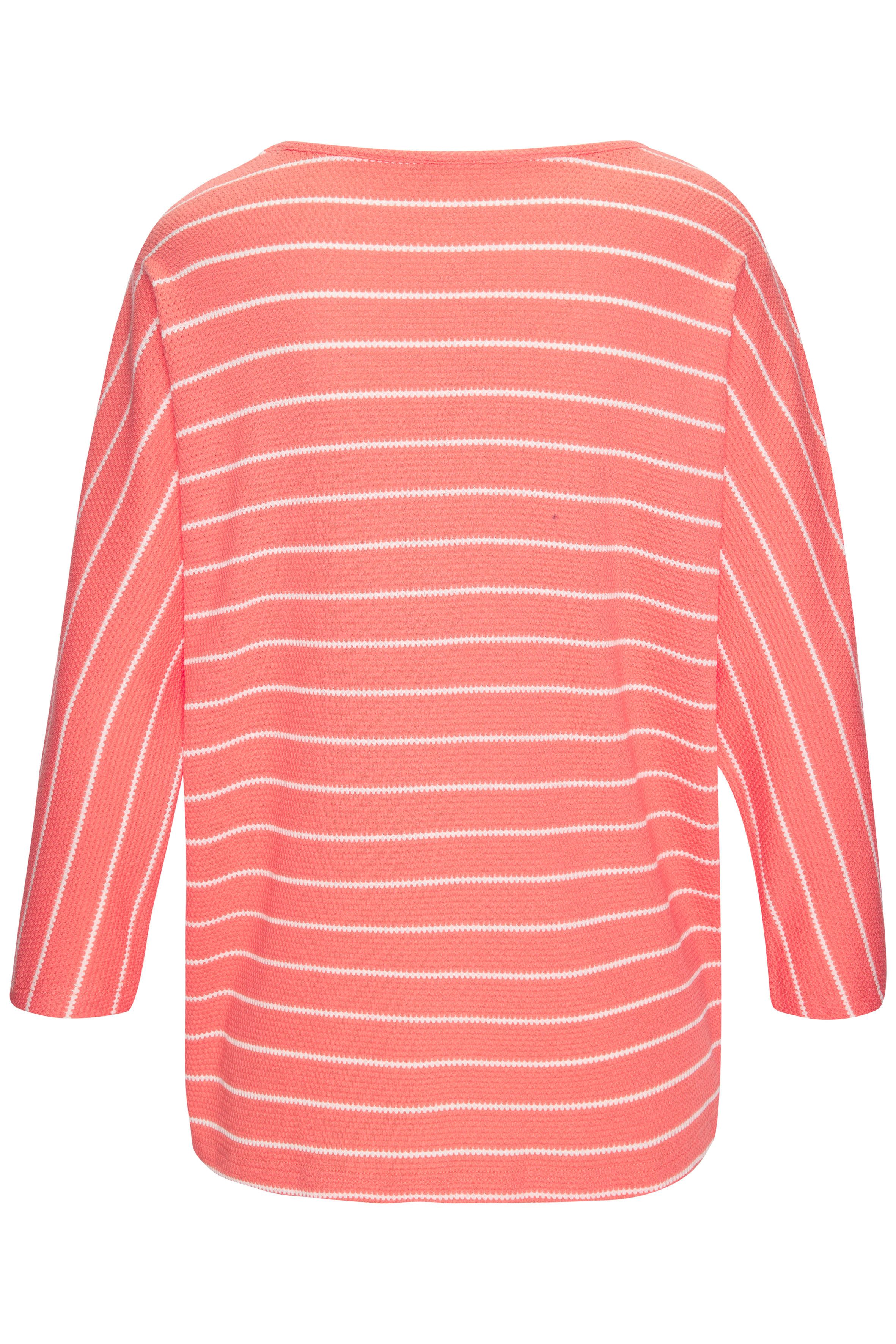 Vivance 3/4-Arm-Shirt mit modischer Streifenstruktur aus pflegeleichter Baumwoll-Viskose-Qualität