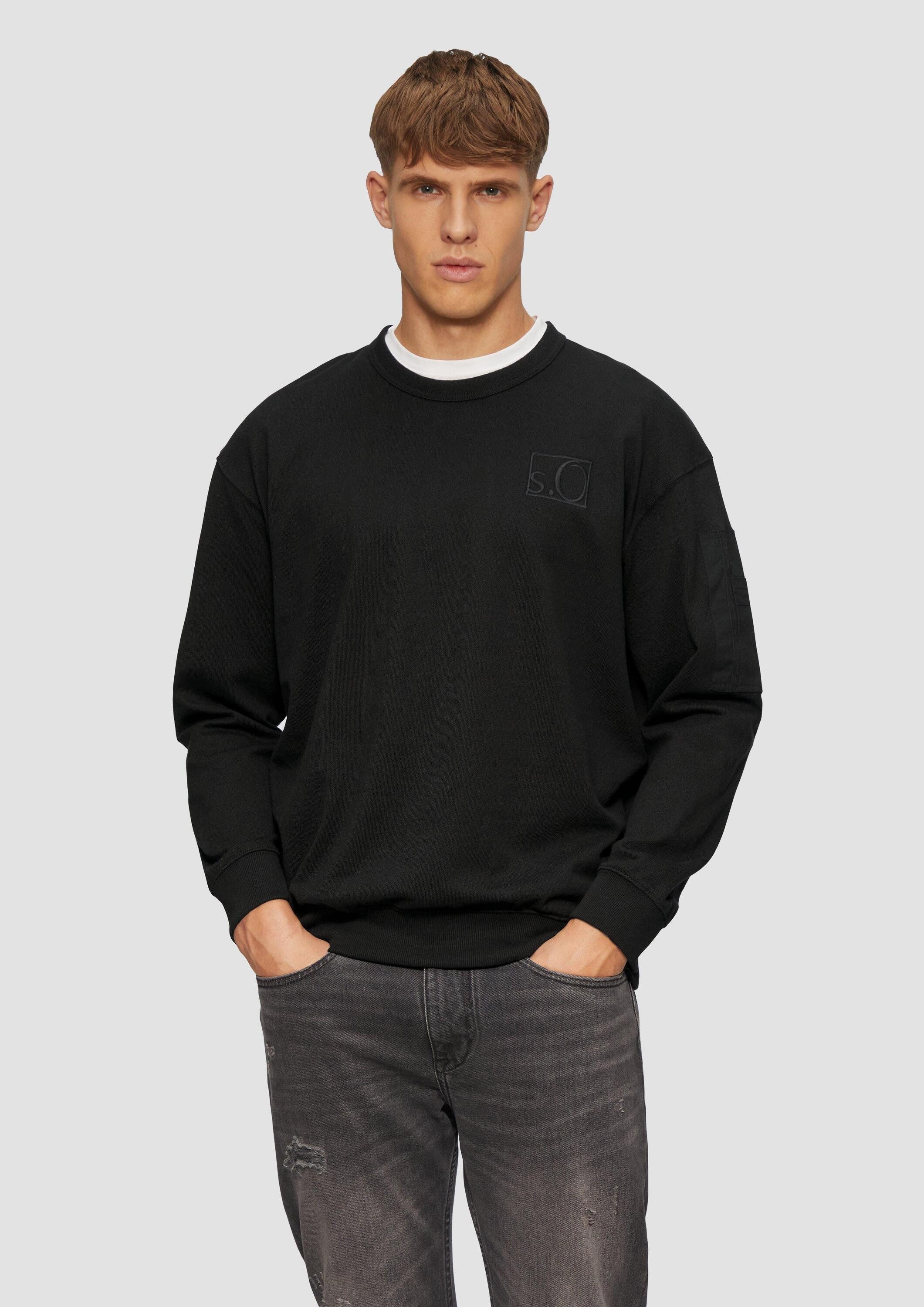 s.Oliver Sweatshirt Sweatshirt Relaxed-Fit-Sweatshirt mit Ärmeltasche günstig online kaufen