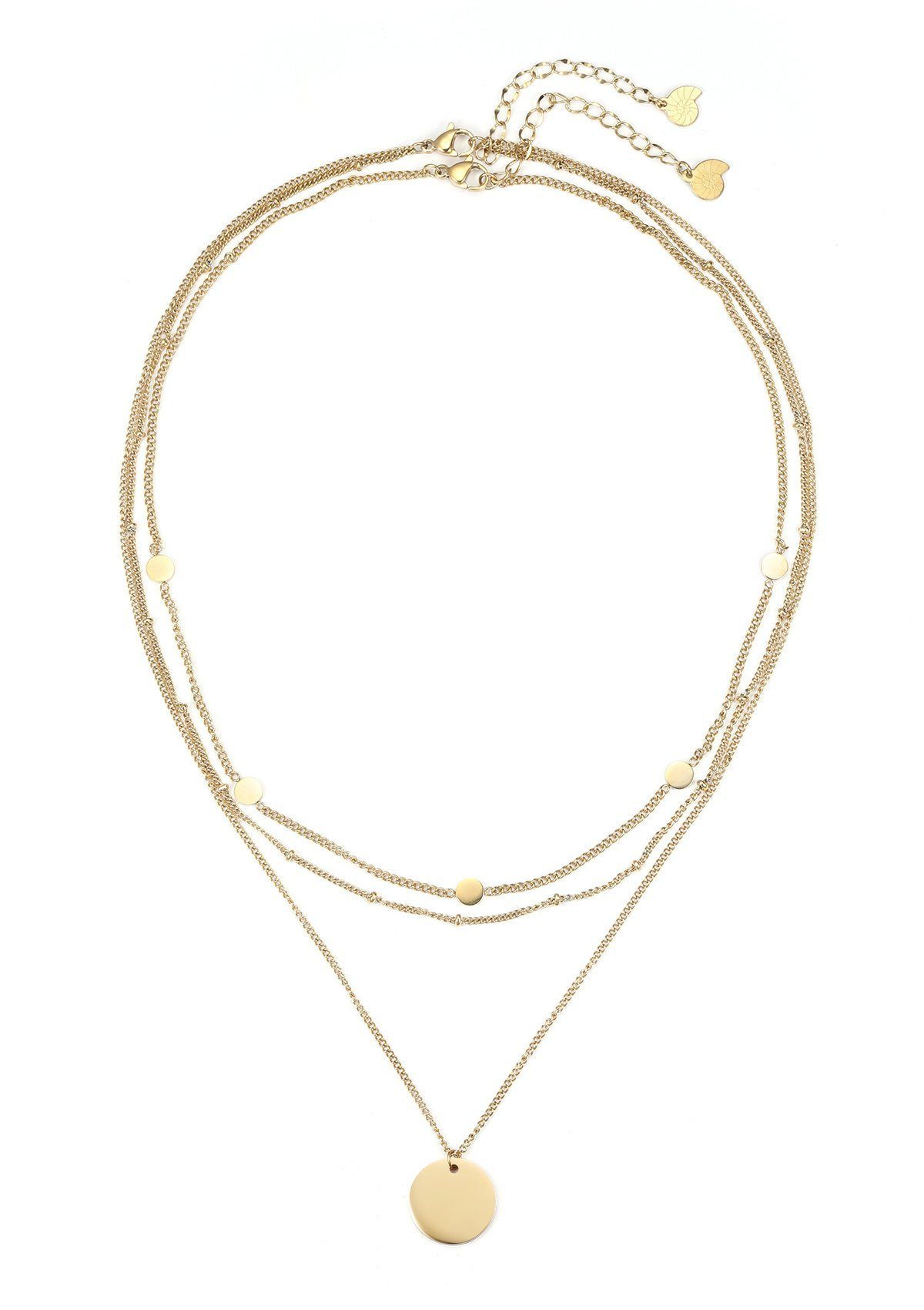 Hey Happiness Collier-Set Geo Plättchen Kette in Set, Layer Edelstahlkette, günstig online kaufen