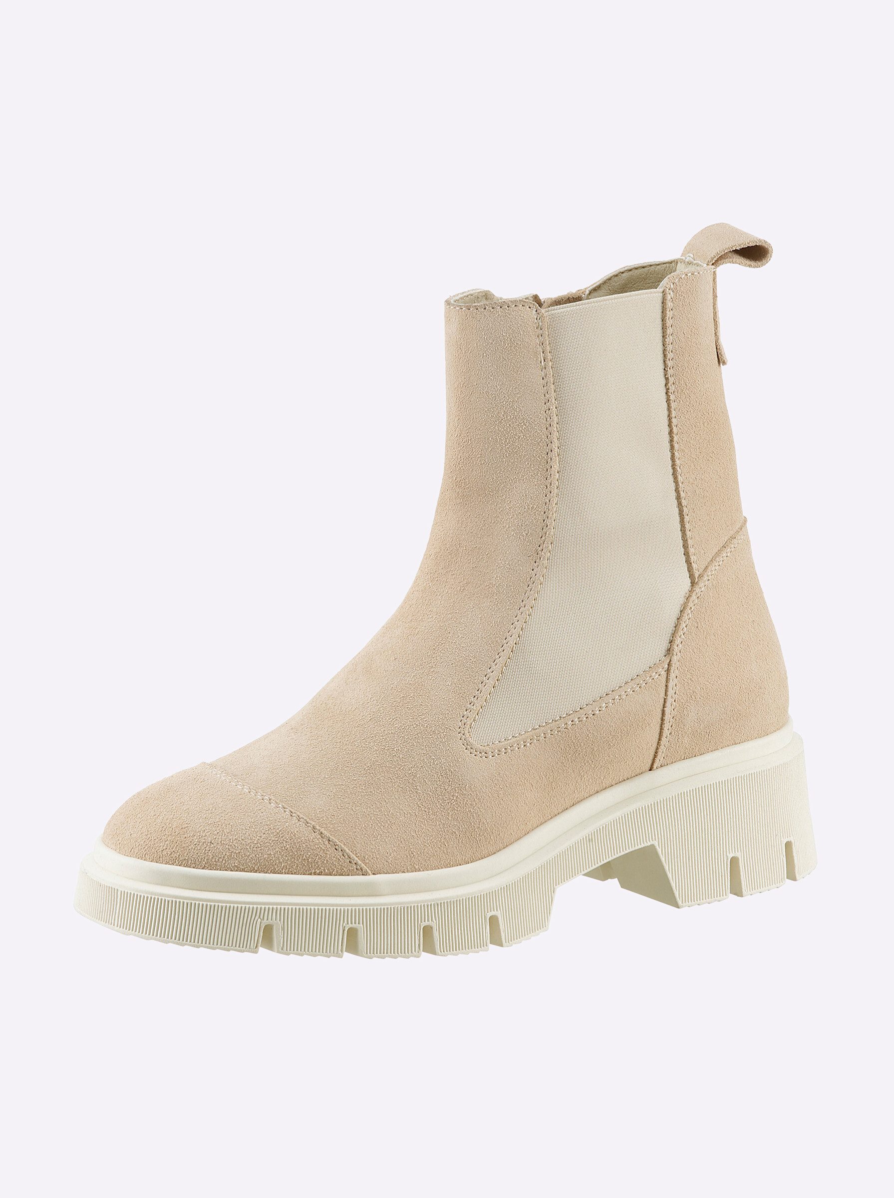heine Stiefelette Stiefelette Wechselfußbett, Stretcheinsatz