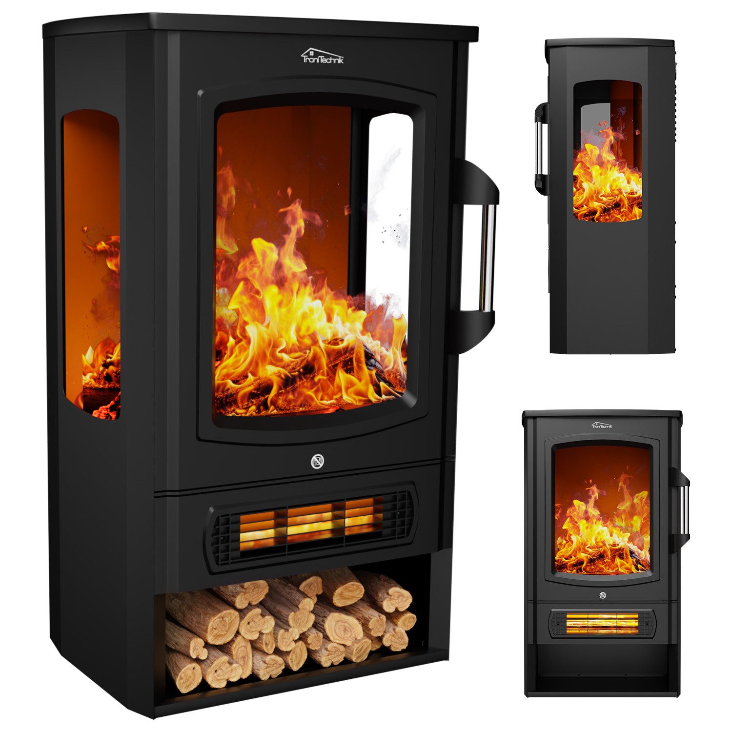 TroniTechnik Elektrokamin Elektrokamin Kaminfeuer, LED Flammeneffekt elektr günstig online kaufen