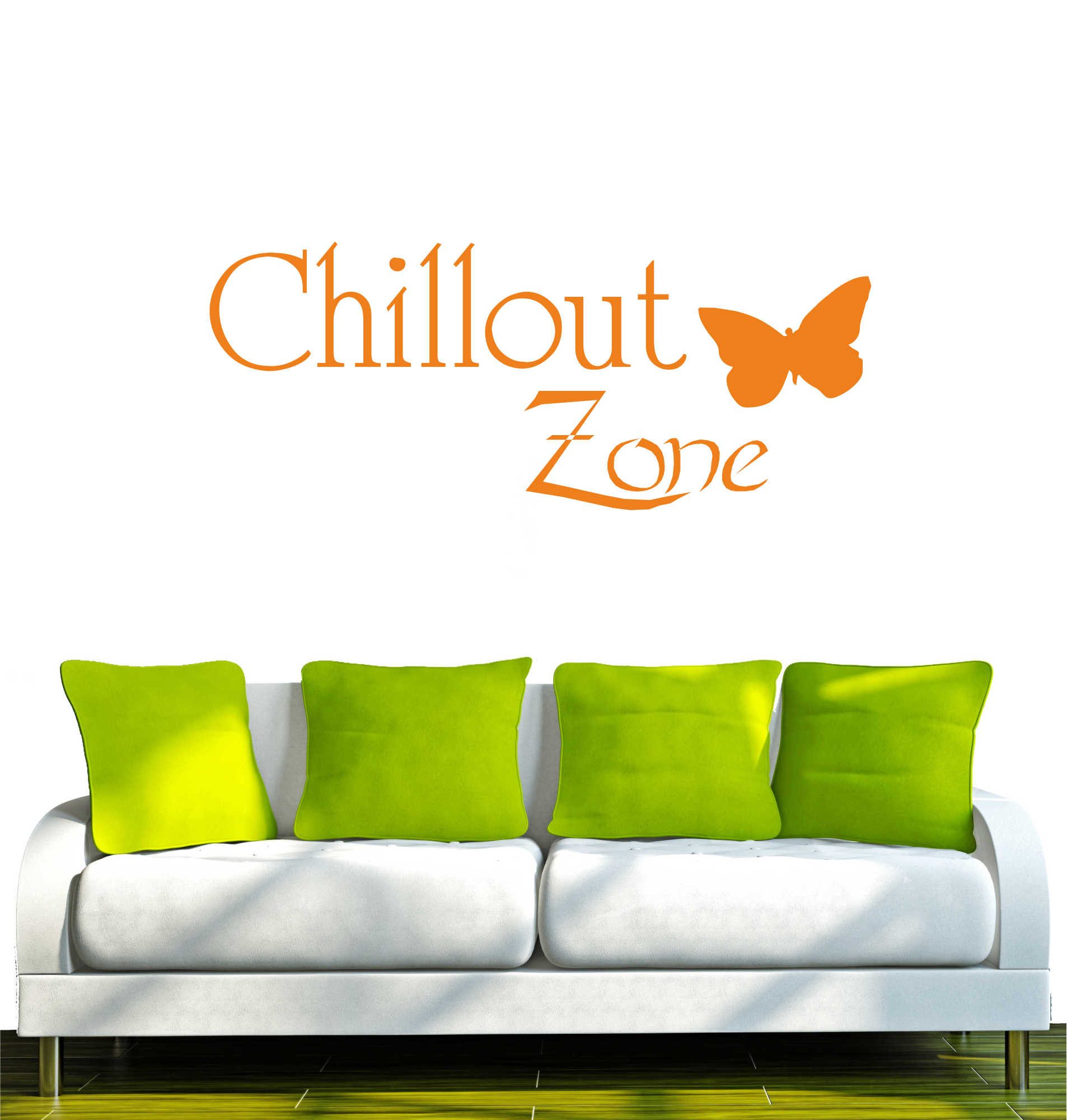 INDIGOS UG Wandtattoo Wandtattoo - Wandaufkleber - w044 Chillout Zone Chilln