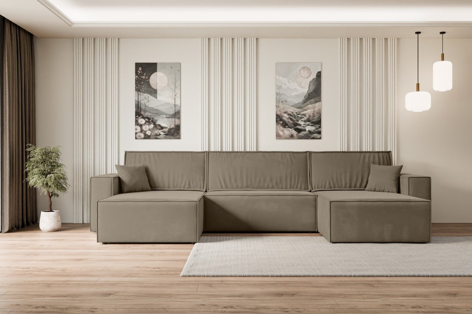 ALTDECOR Wohnlandschaft CELTIC-XLU, Couch mit Schlaffunktion, günstig online kaufen