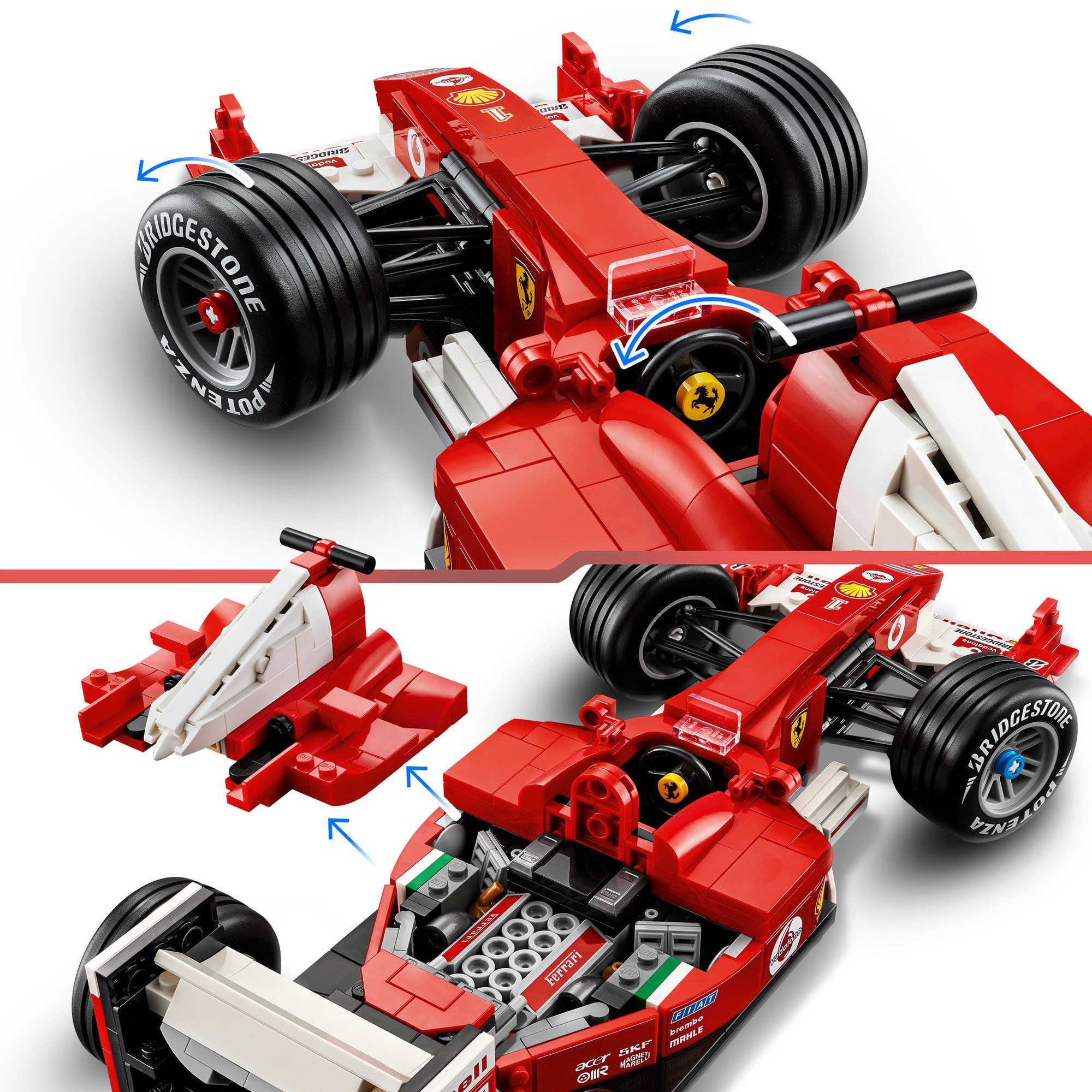 LEGO® Ferrari F2004 und Michael Schumacher (11375), LEGO Icons Konstruktionsspielsteine, (735 St) – Bild 5 von 5