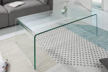 riess-ambiente Couchtisch FANTOME 110cm transparent, Wohnzimmer · Glas · eckig · Modern Design