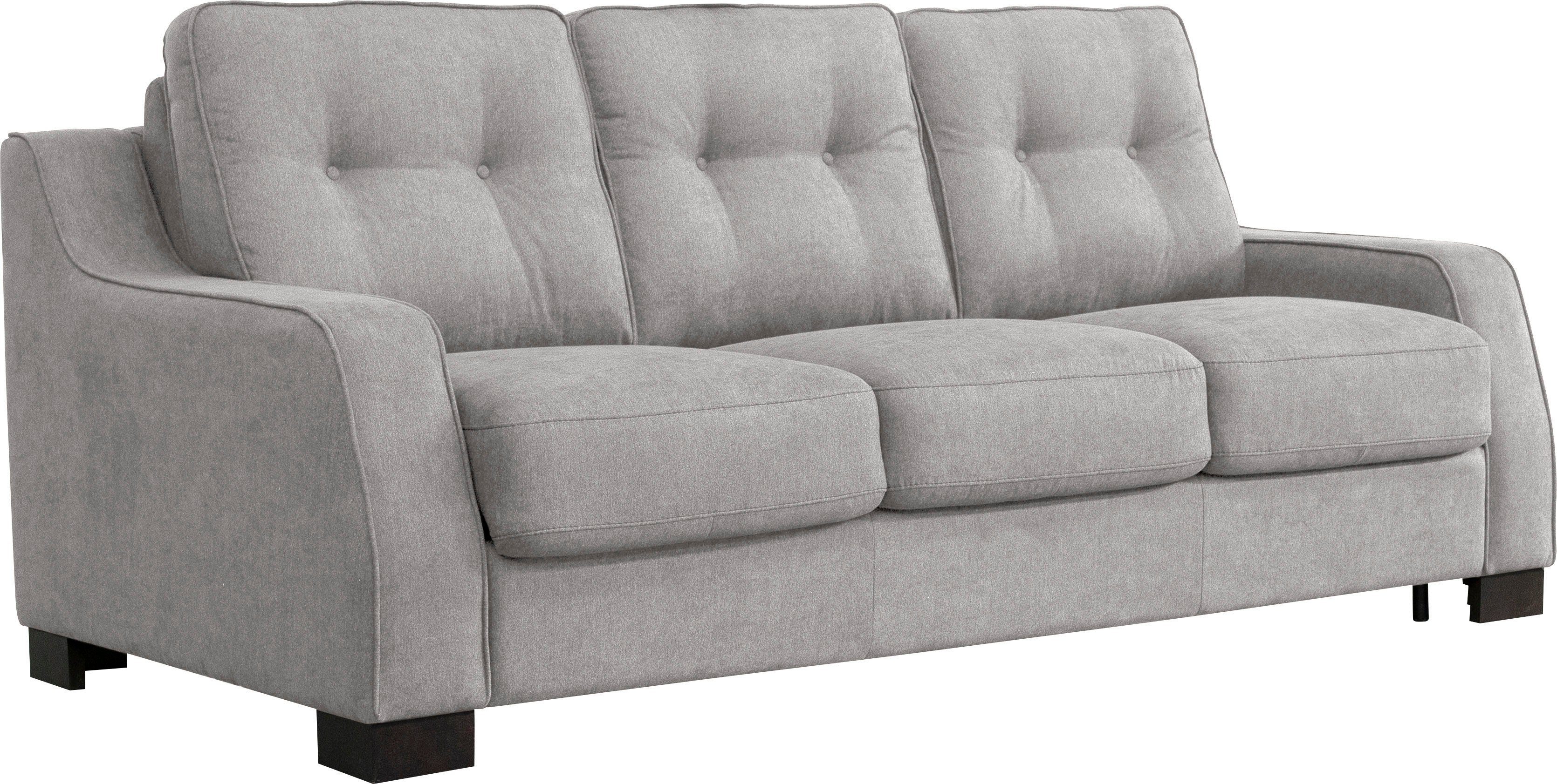 Nias Italia Schlafsofa Metallgestell, grau 140/207 cm Viareggio, inkl. Matratze und hell Liegefläche klappbaren