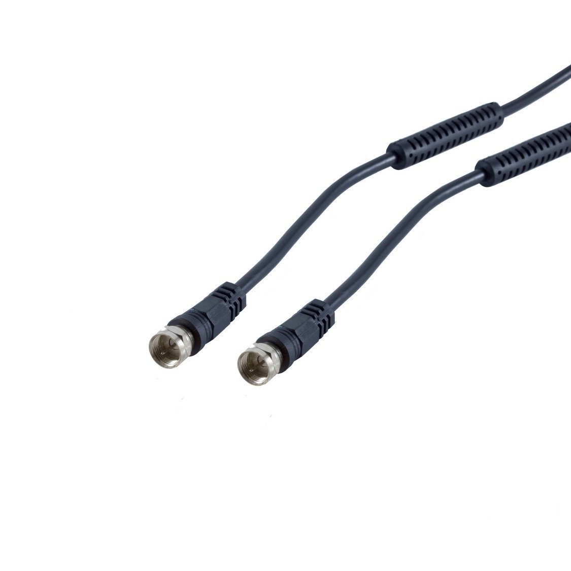 (150,00 F-Stecker SAT-Kabel, >100 - 1,5m Schwarz kabelbude schw, F-Stecker, cm) dB, C-PIN,