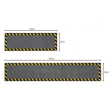 Karat Bodenschutzmatte Kabelmatte mit Warnumrandung, Bodenschutz, 2 Größen, 100% Polyamid