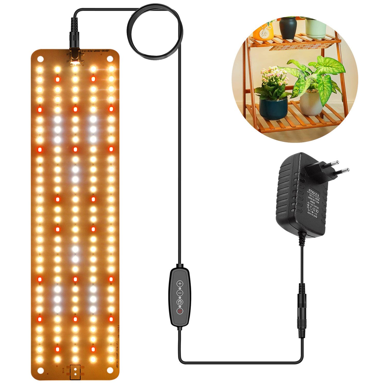 MUPOO Pflanzenlampe Vollspektrum LED-Pflanzenleuchte,Dimmbar Grow Light,Tim günstig online kaufen