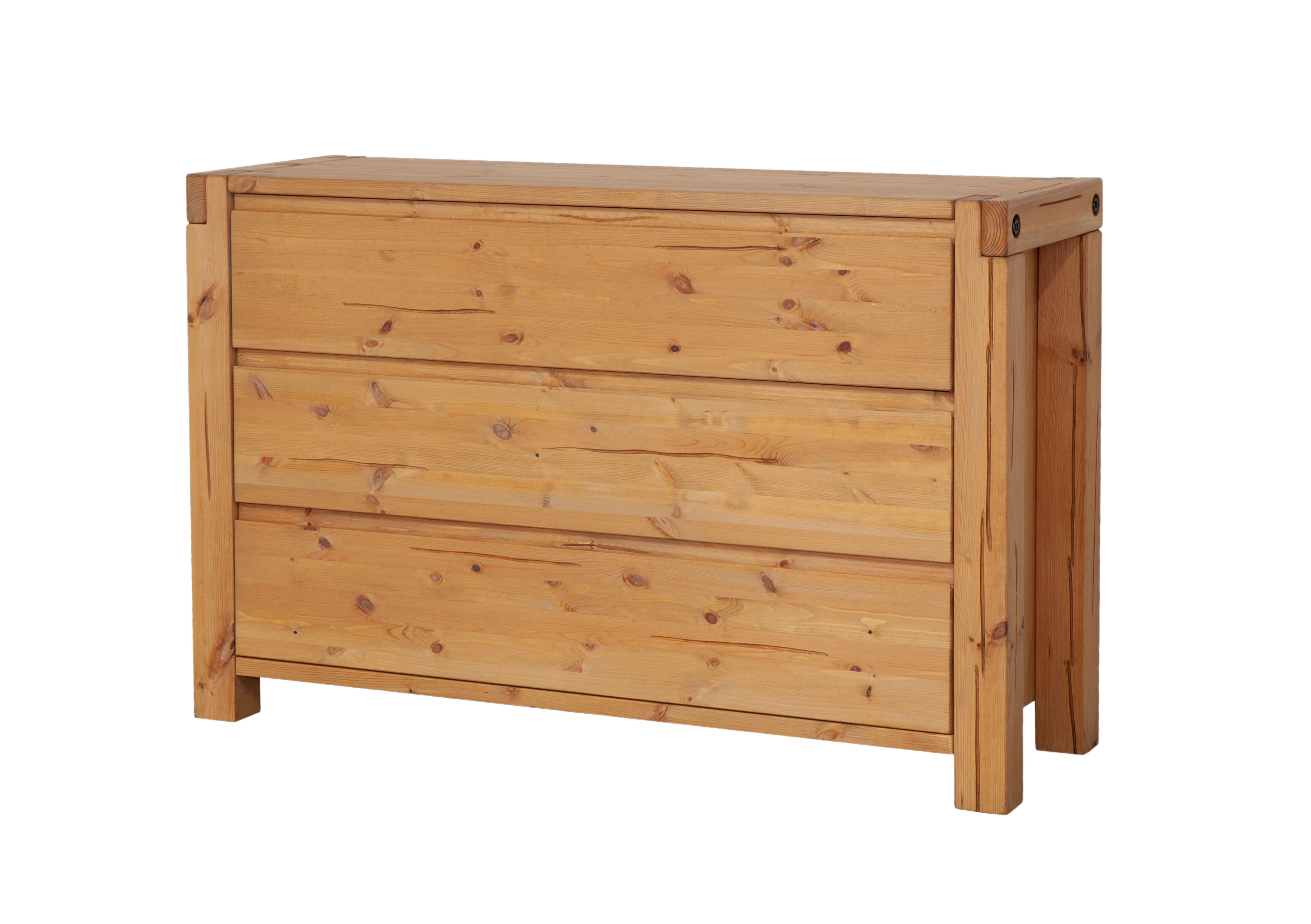 Woodroom Kommode Thun (Maße: 138 × 88 × 44 cm), Sideboard, Anrichte, massive Kiefer eichefarbig honig gebeizt & geölt