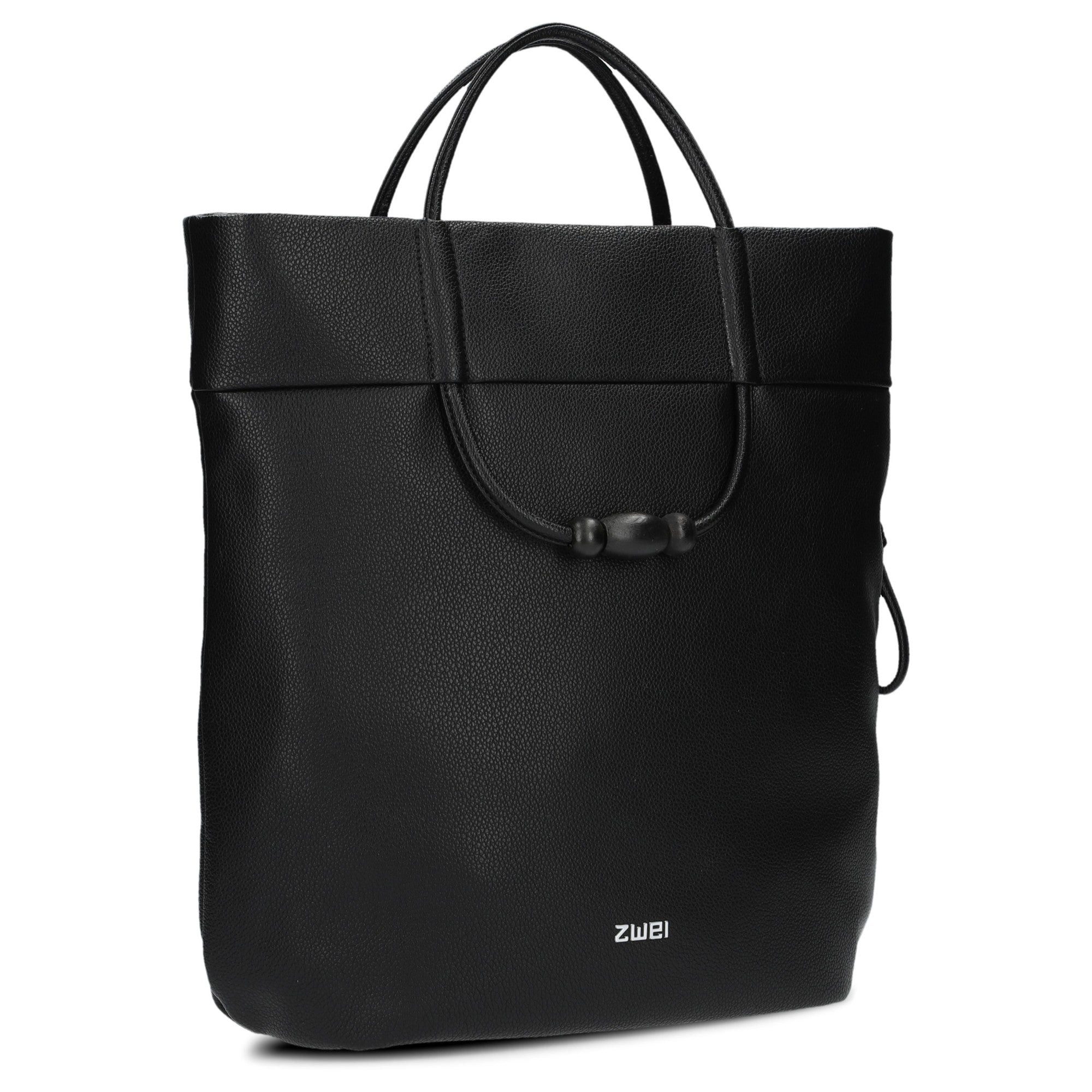 Zwei Handtasche Perla PE120 - Henkeltasche 34 cm (black)