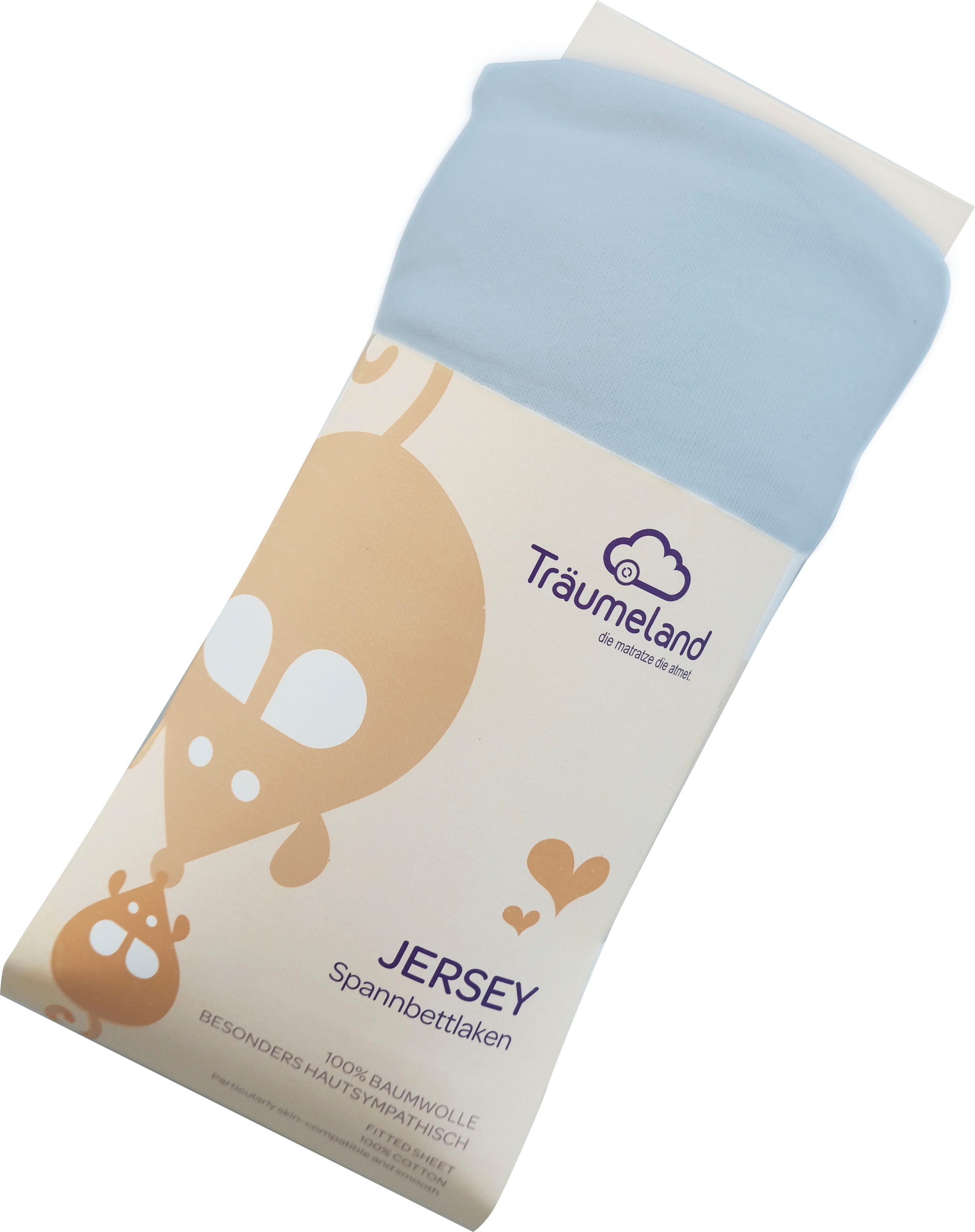 Träumeland Bettlaken kuschelweiches Spannbetttuch Jersey, Jersey, günstig online kaufen