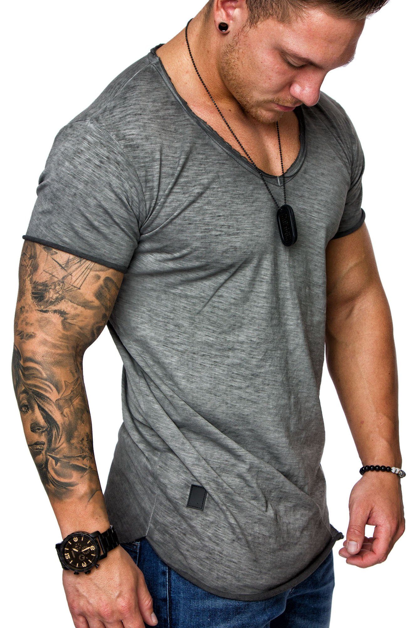 REPUBLIX T-Shirt AVA Herren Vintage Oversize günstig online kaufen