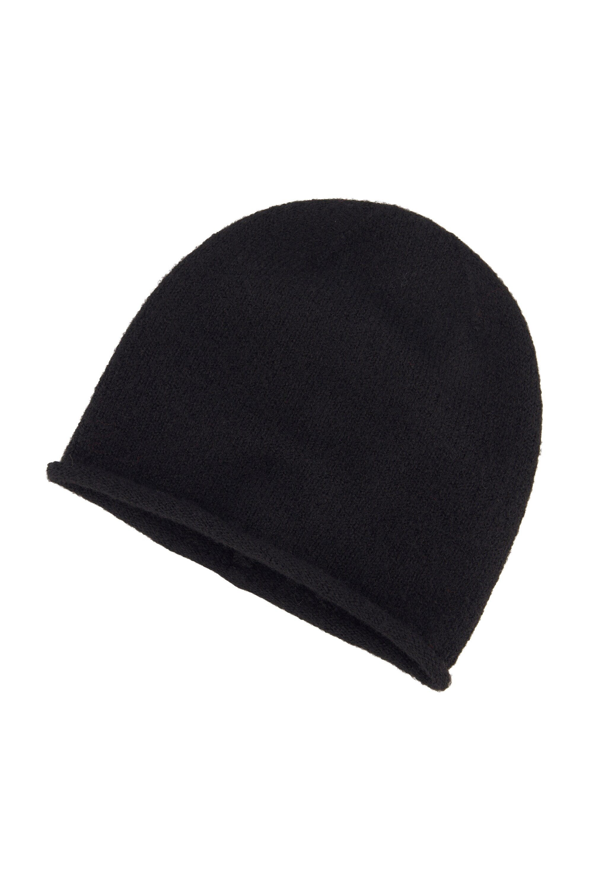 Baumwollhandschuhe Strickmütze weicher Feinstrick Rollkante