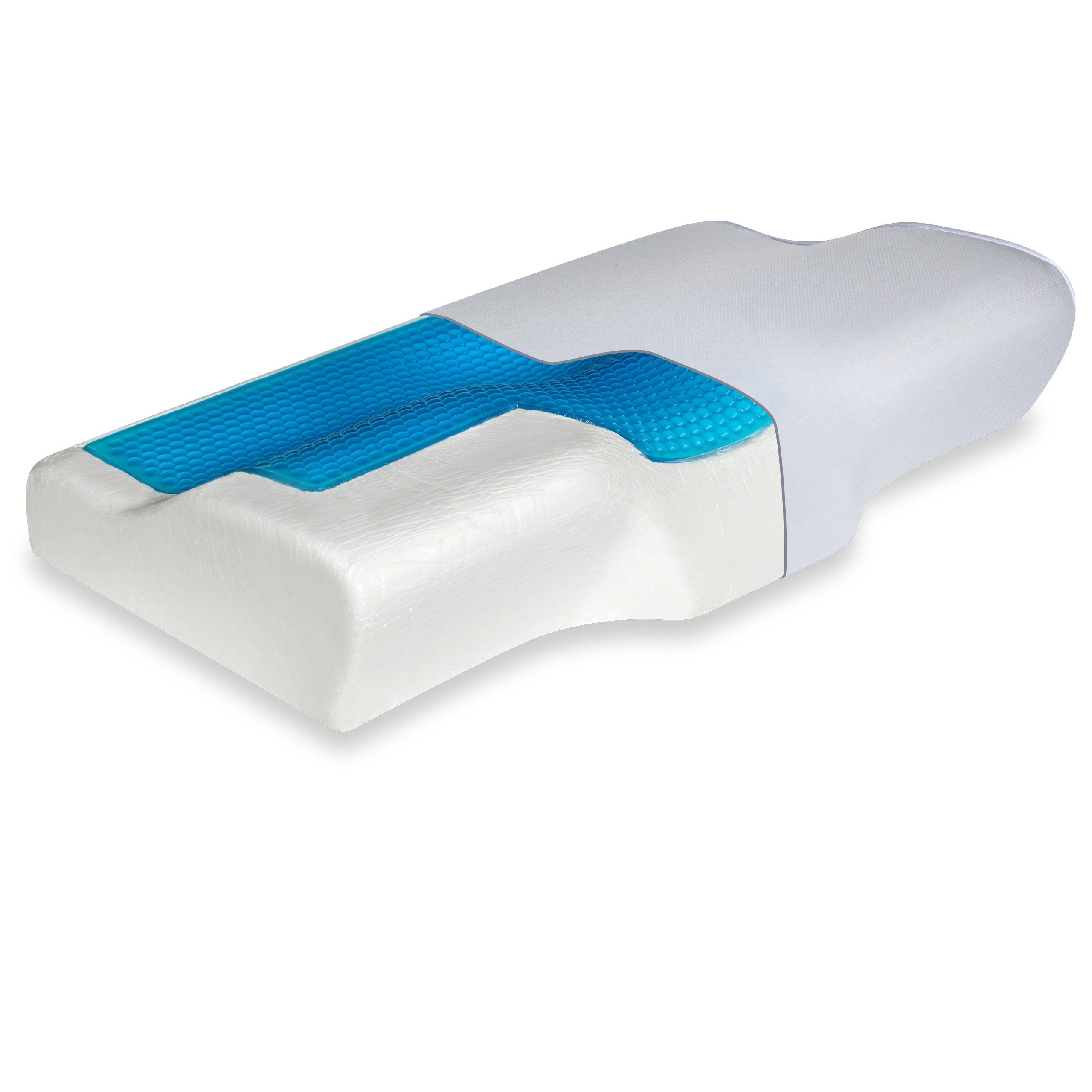 Vitabo Nackenkissen Kopfkissen mit Gel-Auflage, ergonomisch, günstig online kaufen