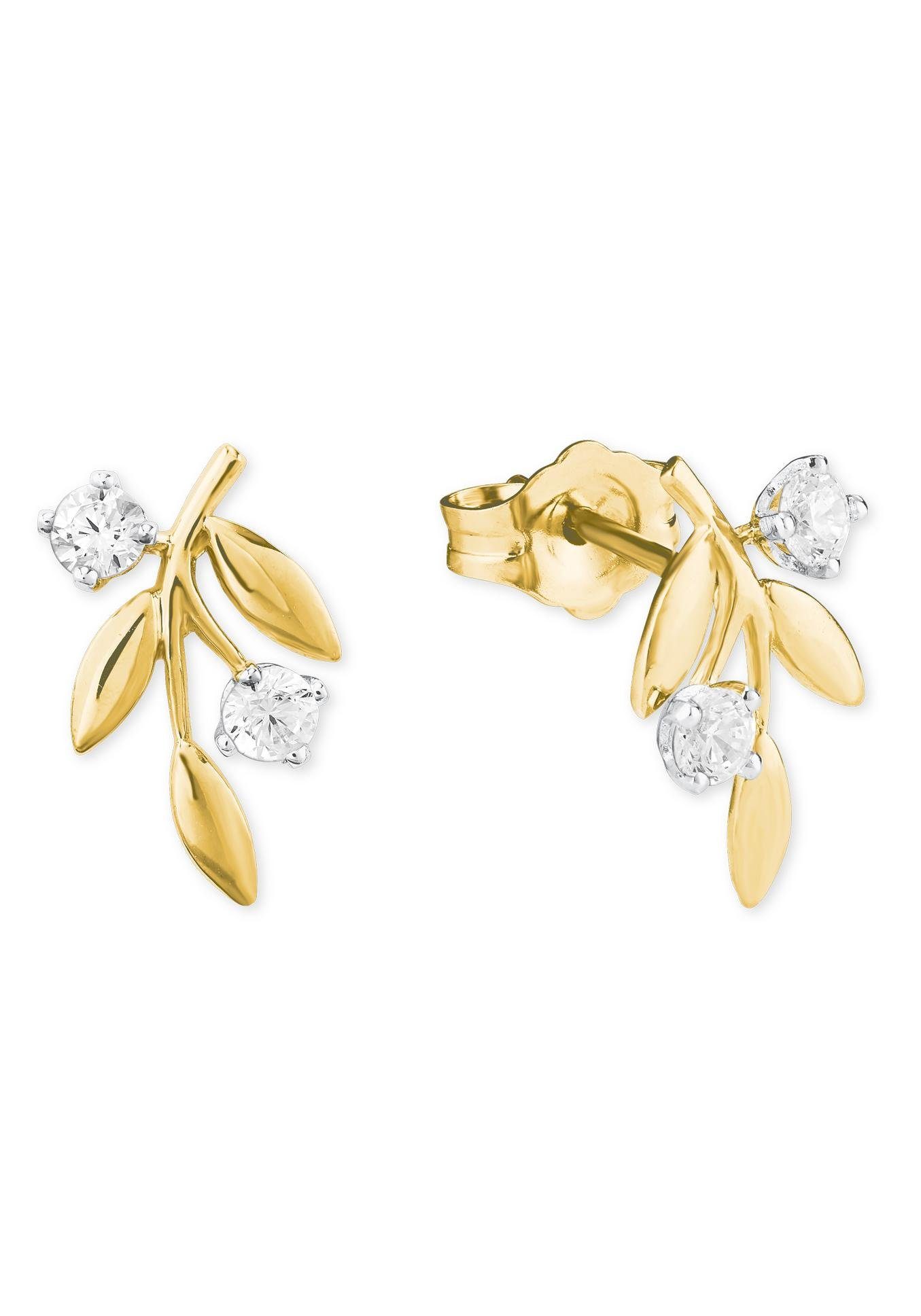 Amor Paar Ohrstecker, mit Zirkonia (synth)