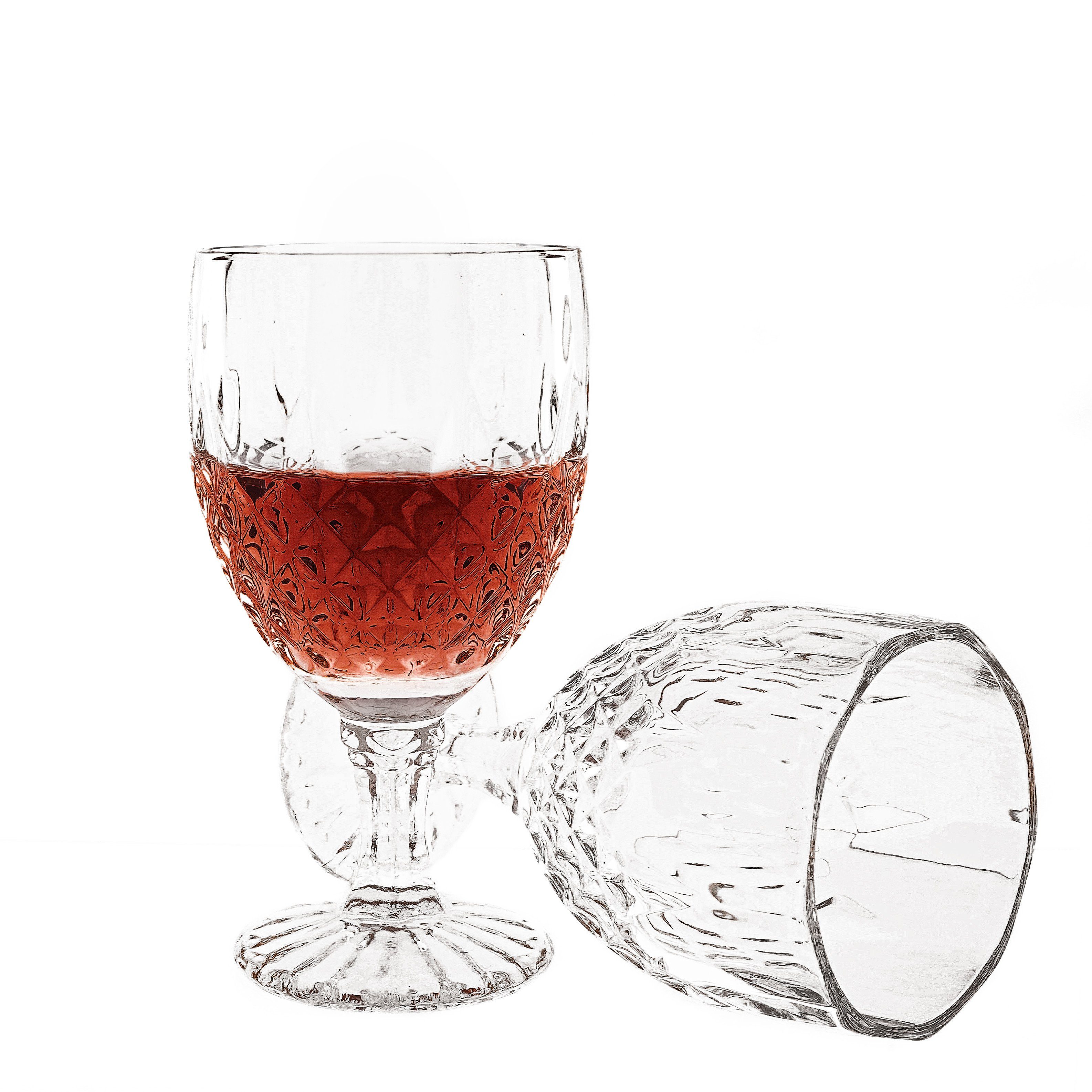 Sunay Glas 6er Set Retro-Look 260ml Gläser transparent, 6-tlg.